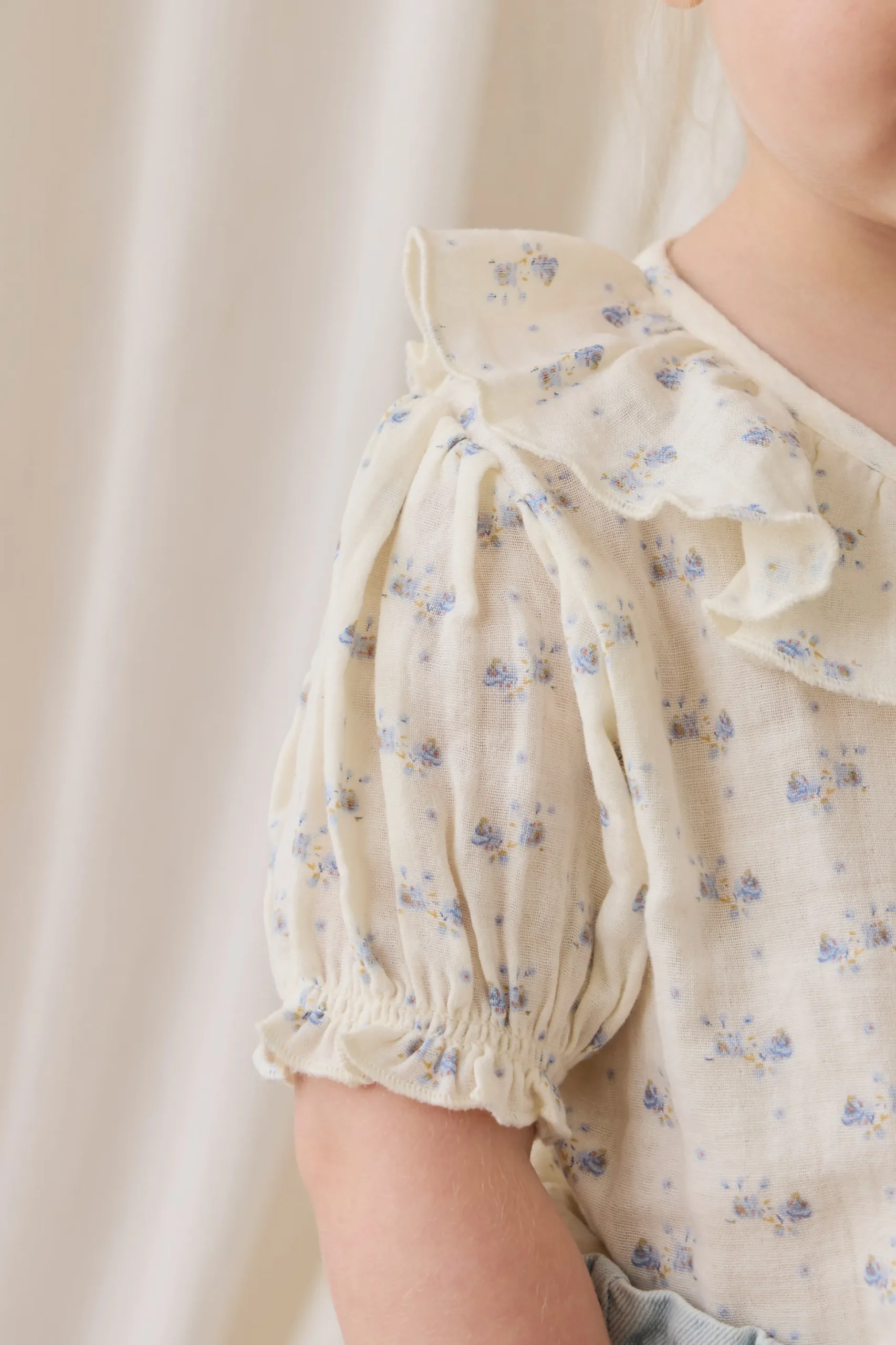 Organic Cotton Muslin Alora Top-Molly Blue