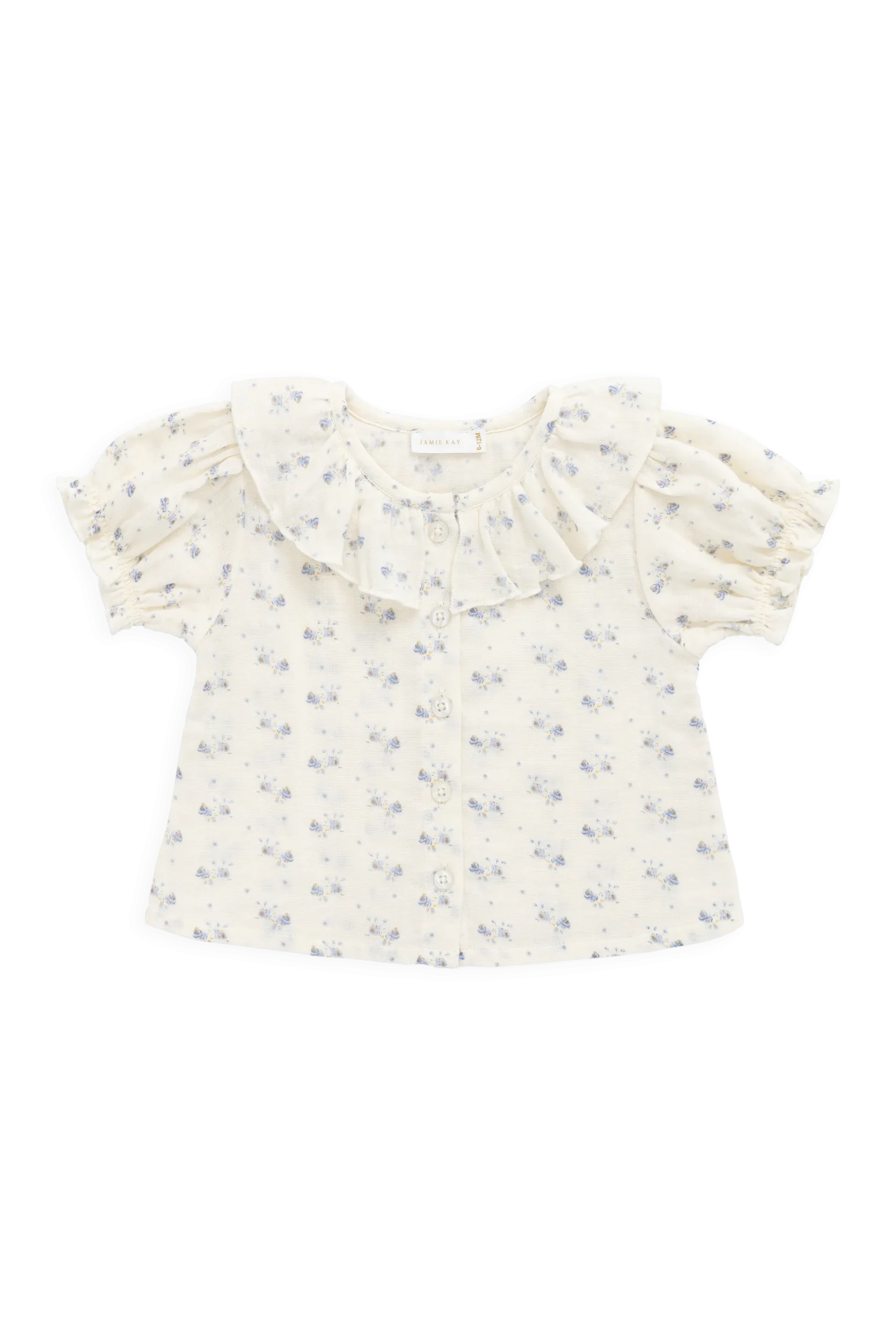 Organic Cotton Muslin Alora Top-Molly Blue