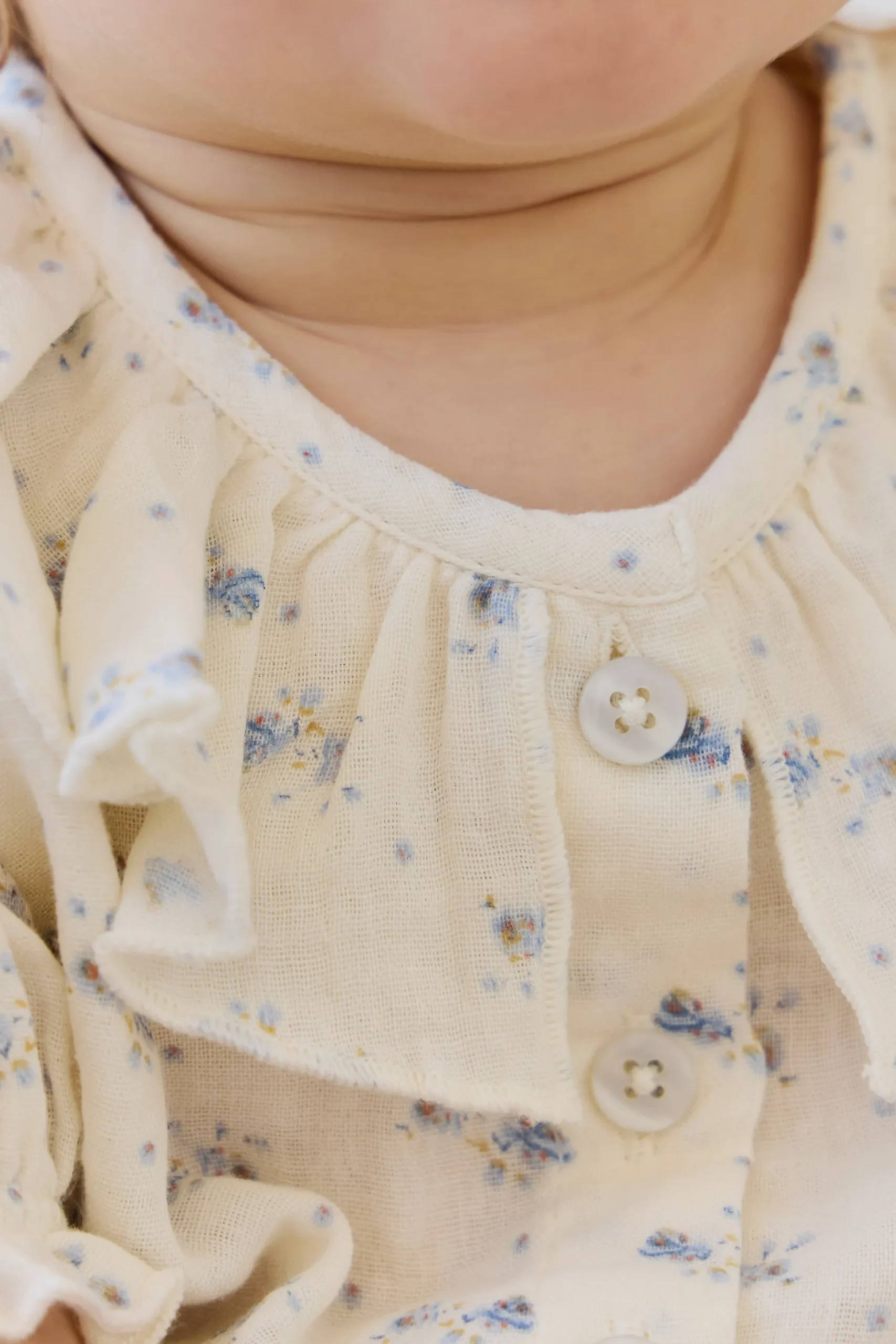 Organic Cotton Muslin Alora Top-Molly Blue