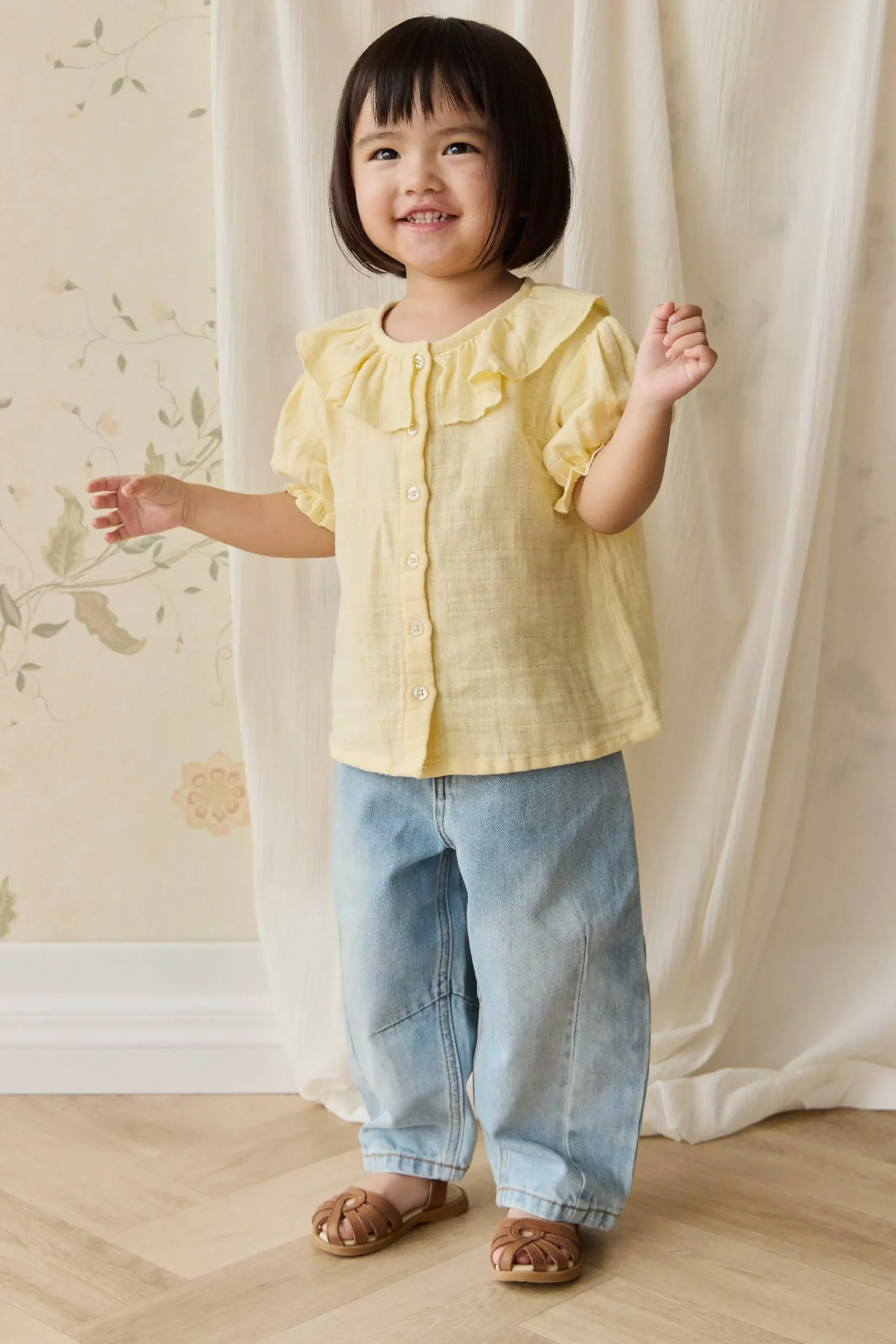 Organic Cotton Muslin Alora Top - Sunshine