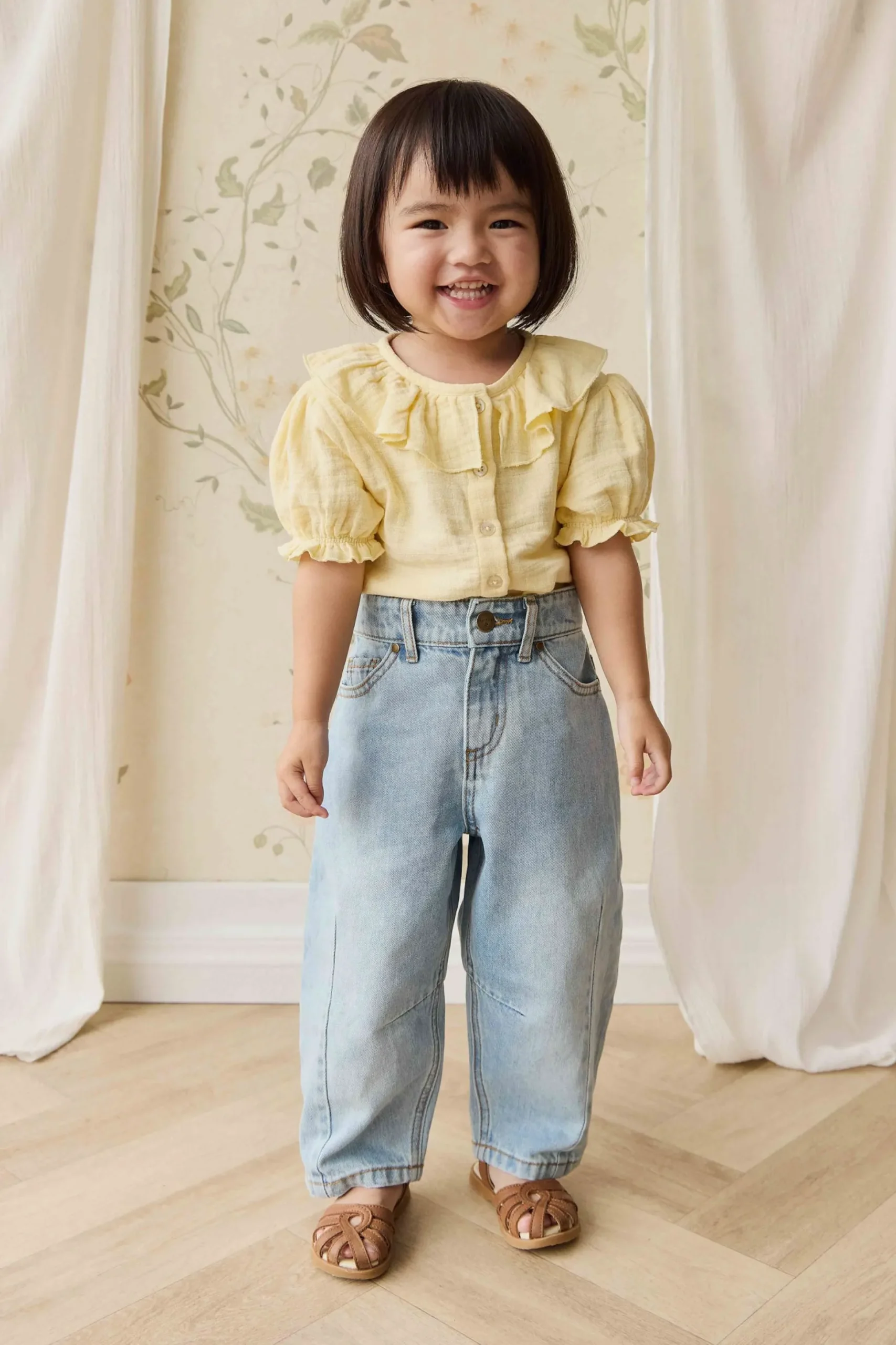 Organic Cotton Muslin Alora Top - Sunshine