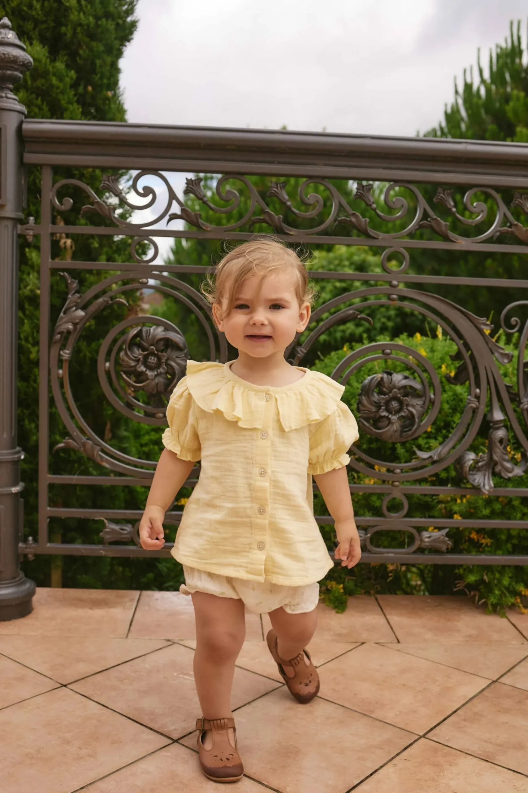 Organic Cotton Muslin Alora Top - Sunshine