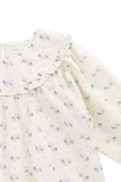Organic Cotton Muslin Amira Blouse-Molly Blue