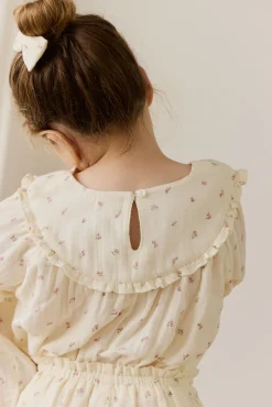 Organic Cotton Muslin Amira Blouse - Willow Rose