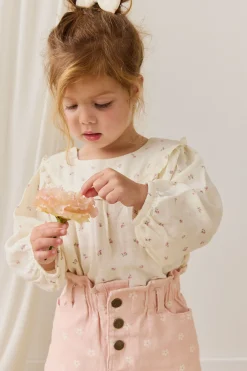 Organic Cotton Muslin Amira Blouse - Willow Rose