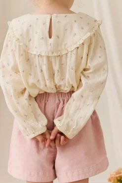 Organic Cotton Muslin Amira Blouse - Willow Rose
