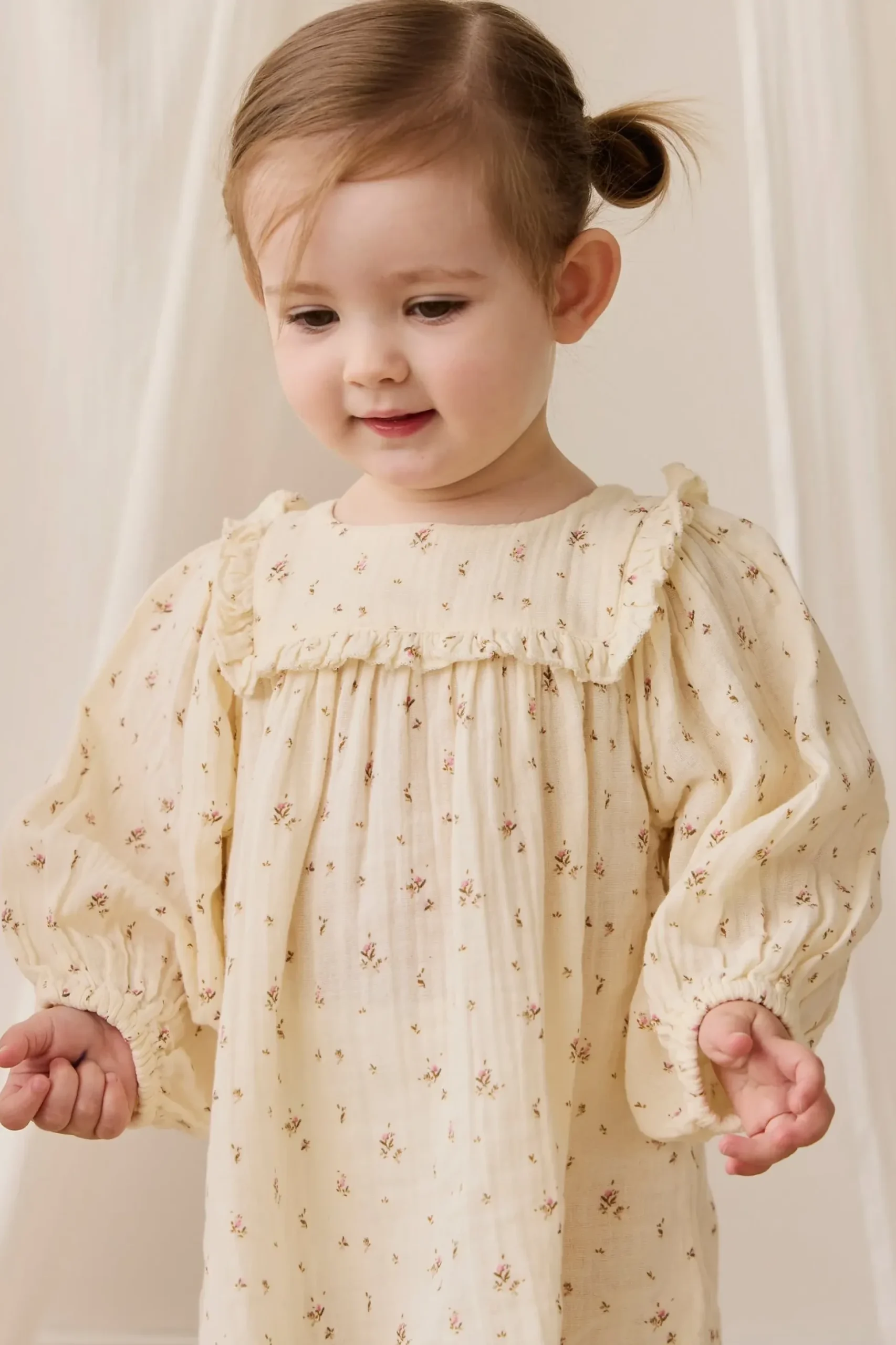 Organic Cotton Muslin Amira Dress - Dina Antique