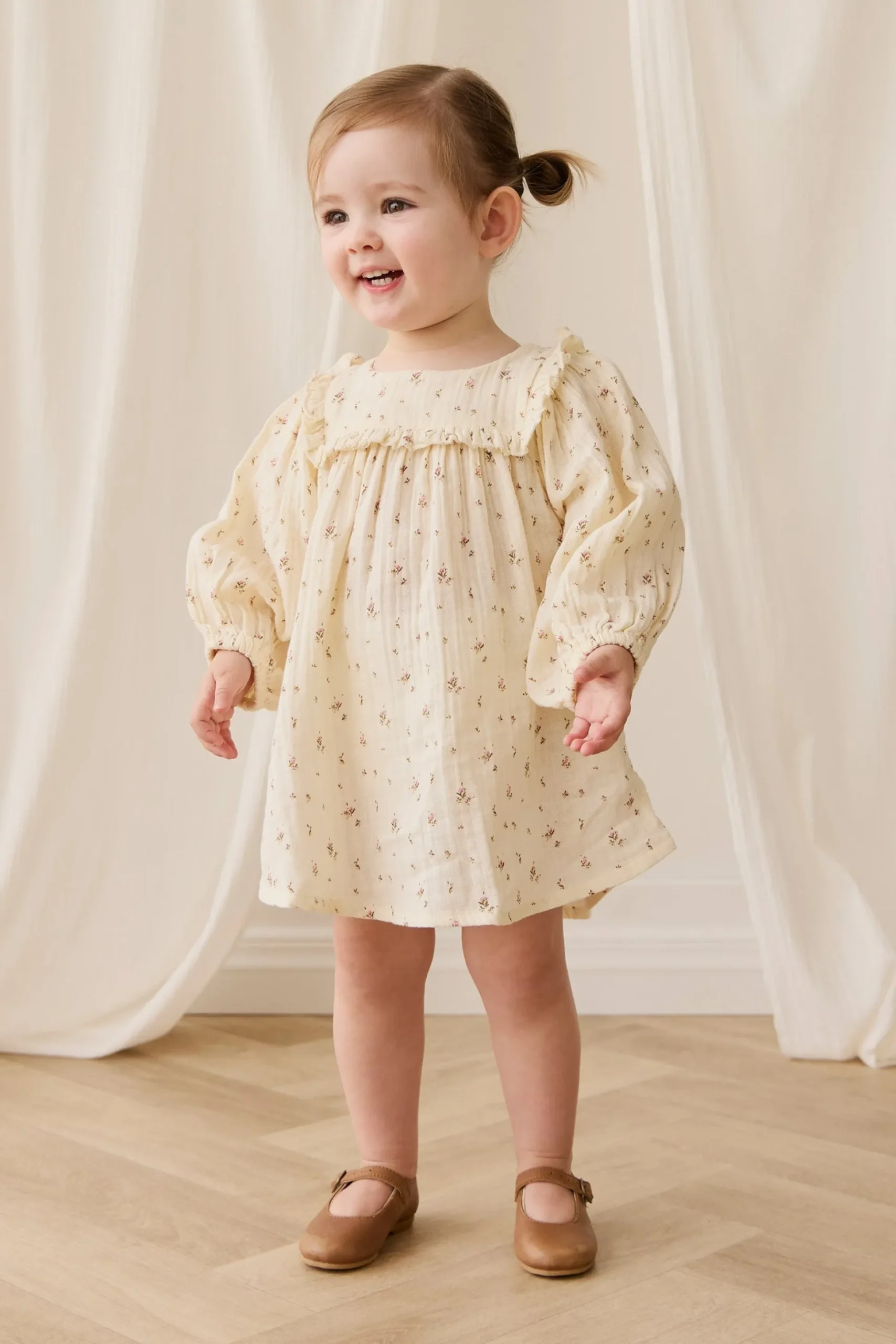 Organic Cotton Muslin Amira Dress - Dina Antique