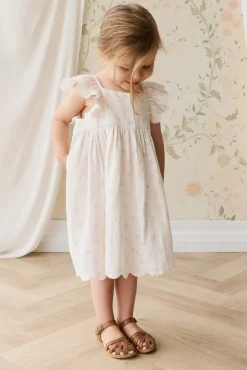 Organic Cotton Muslin Annalise Dress - Pauline Pink