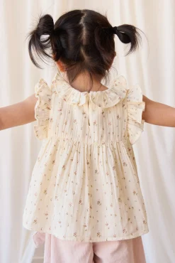 Organic Cotton Muslin Banks Blouse - Dina Antique