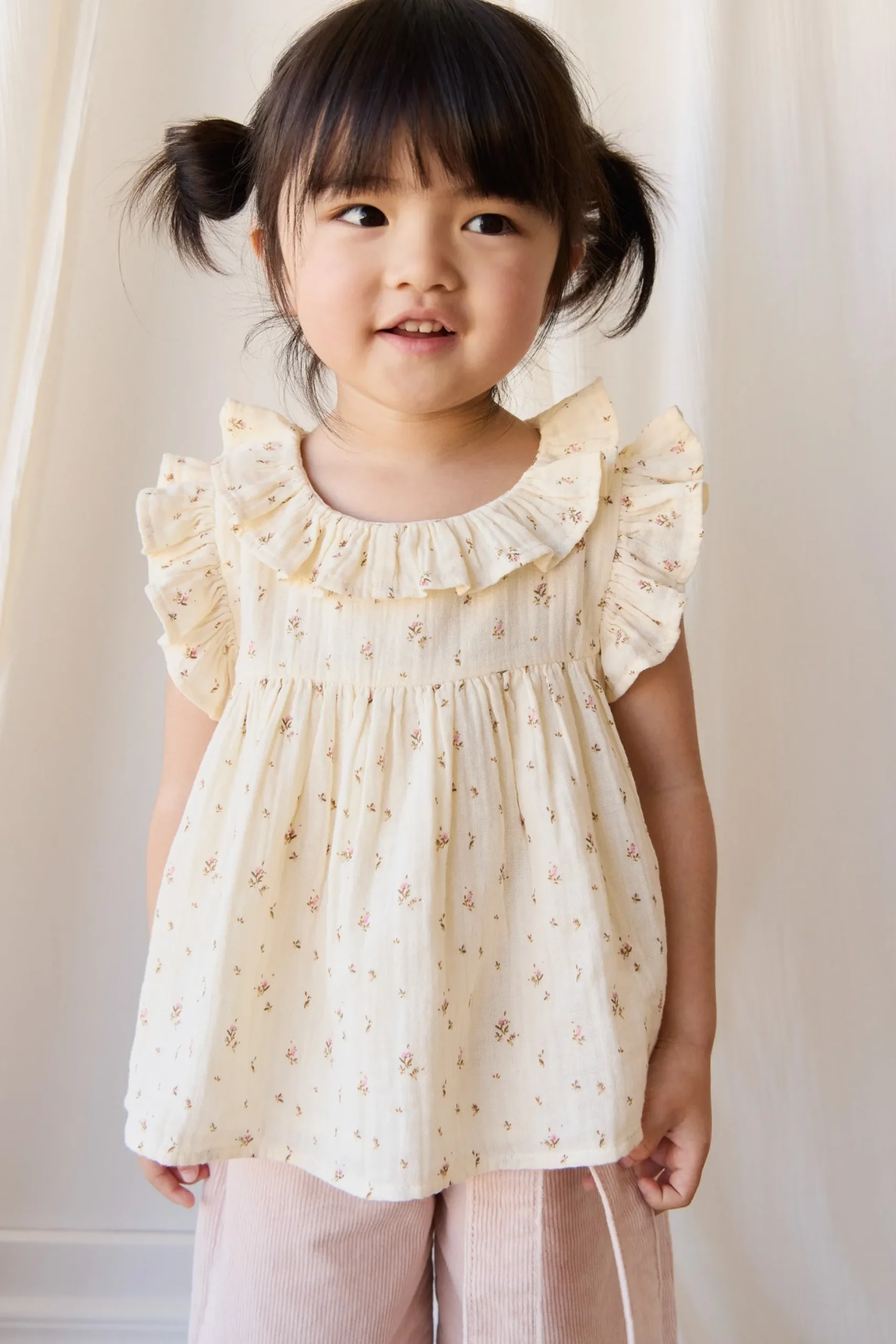 Organic Cotton Muslin Banks Blouse - Dina Antique