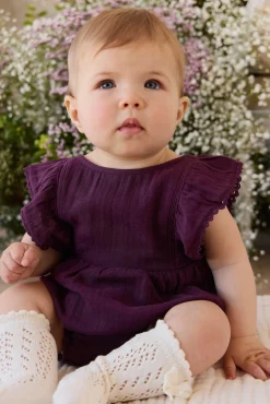 Organic Cotton Muslin Beatrice Playsuit - Fig