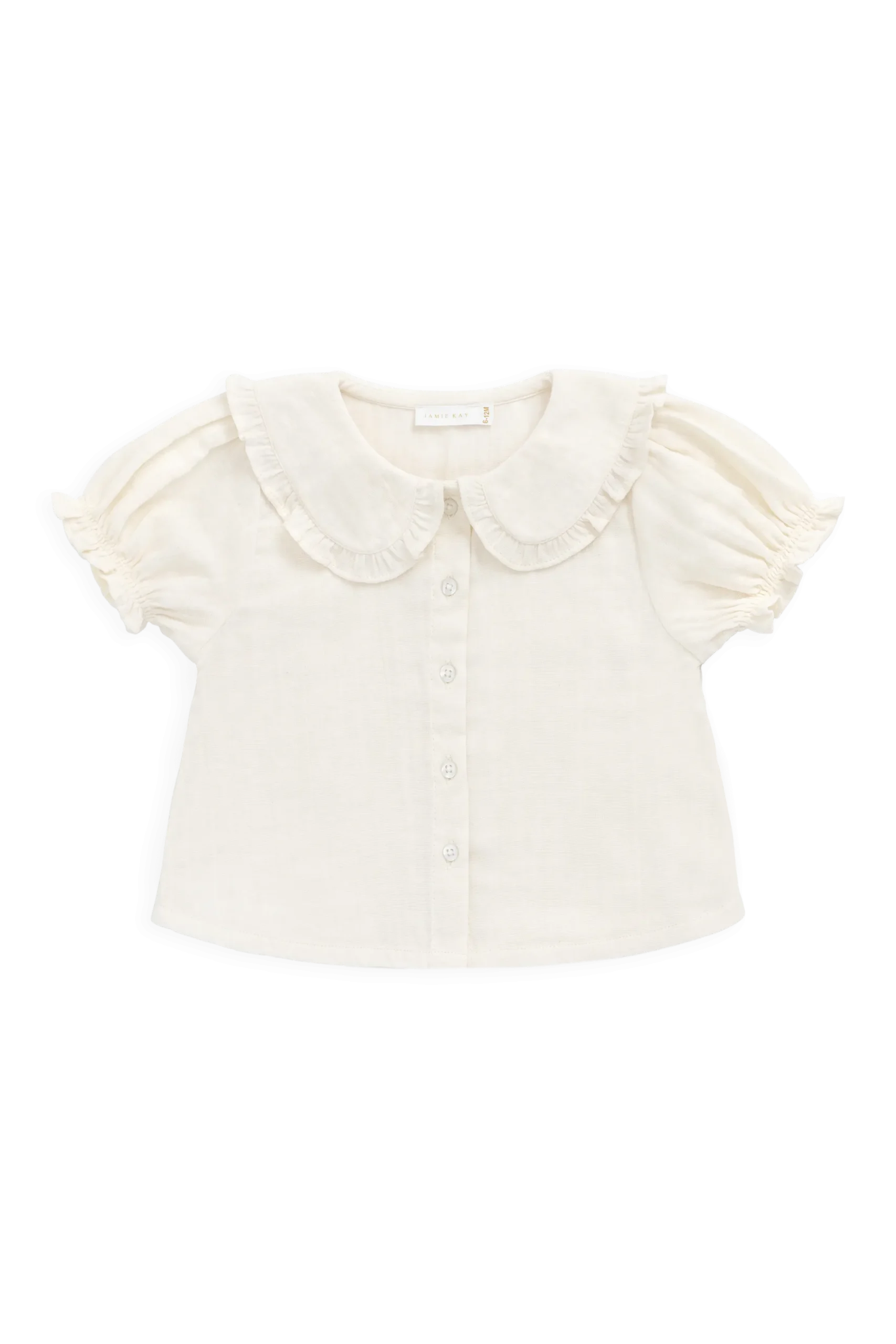 Organic Cotton Muslin Bowie Blouse - Parchment