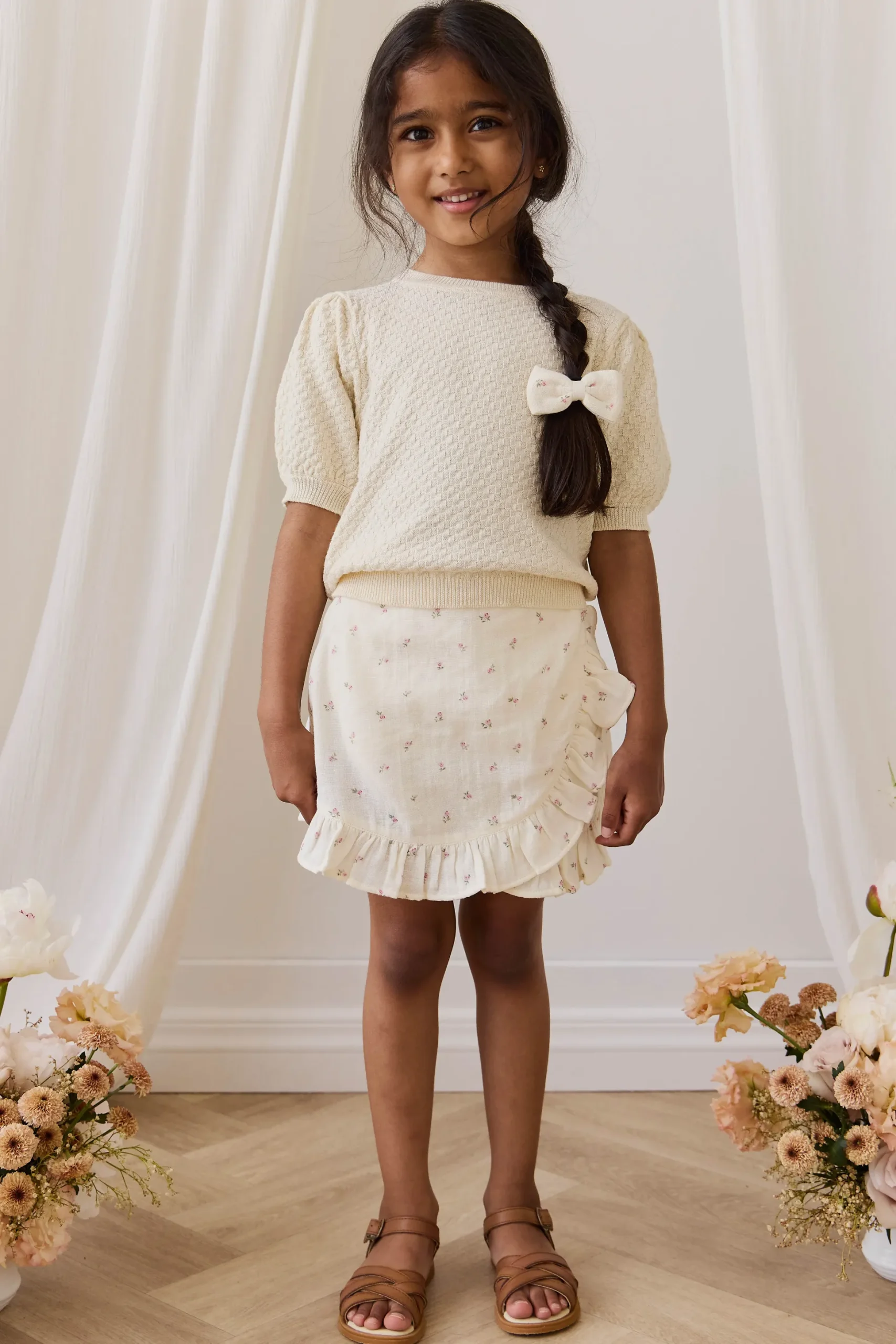 Organic Cotton Muslin Celine Skirt - Willow Rose