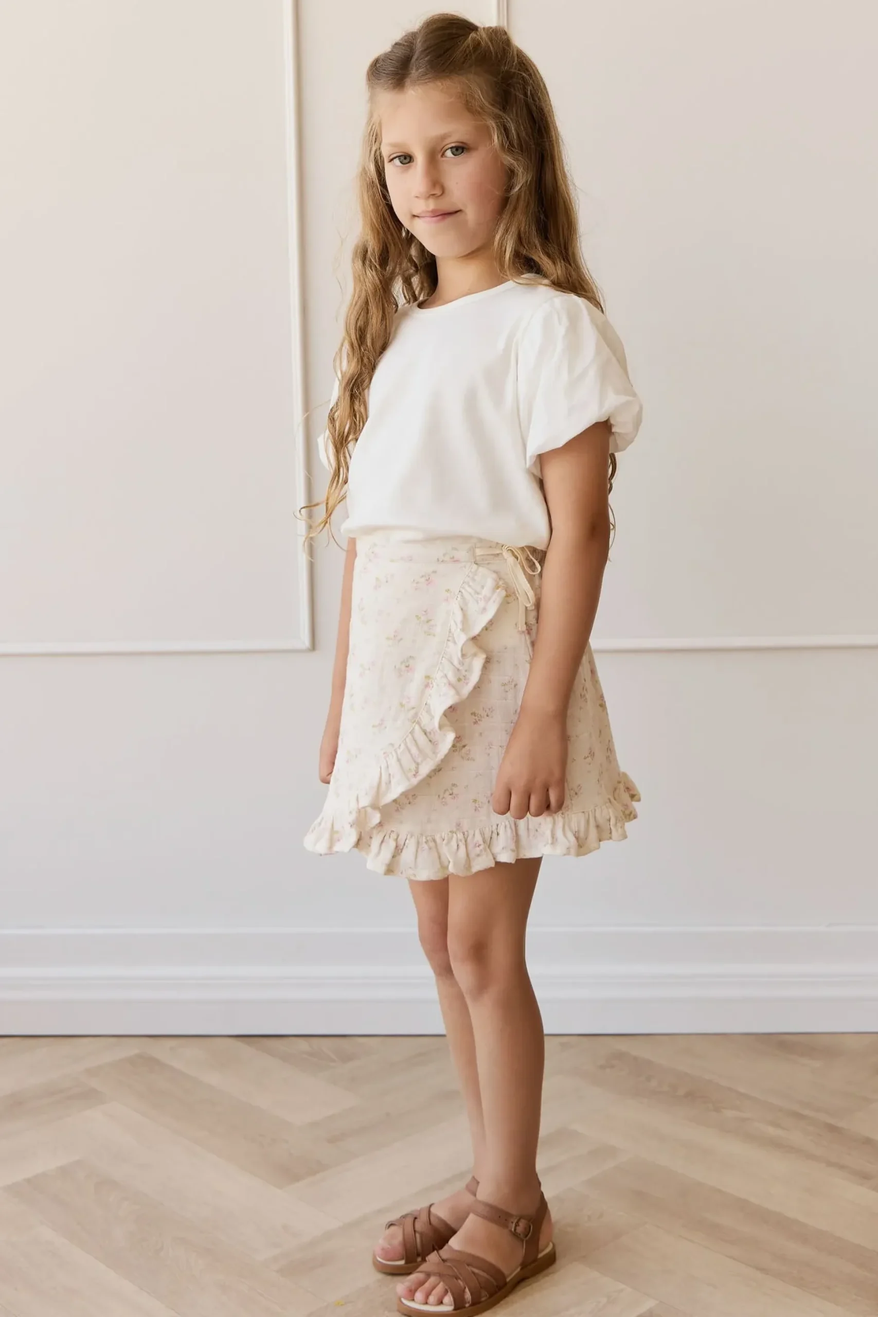 Organic Cotton Muslin Celine Skirt - Emelia Pink
