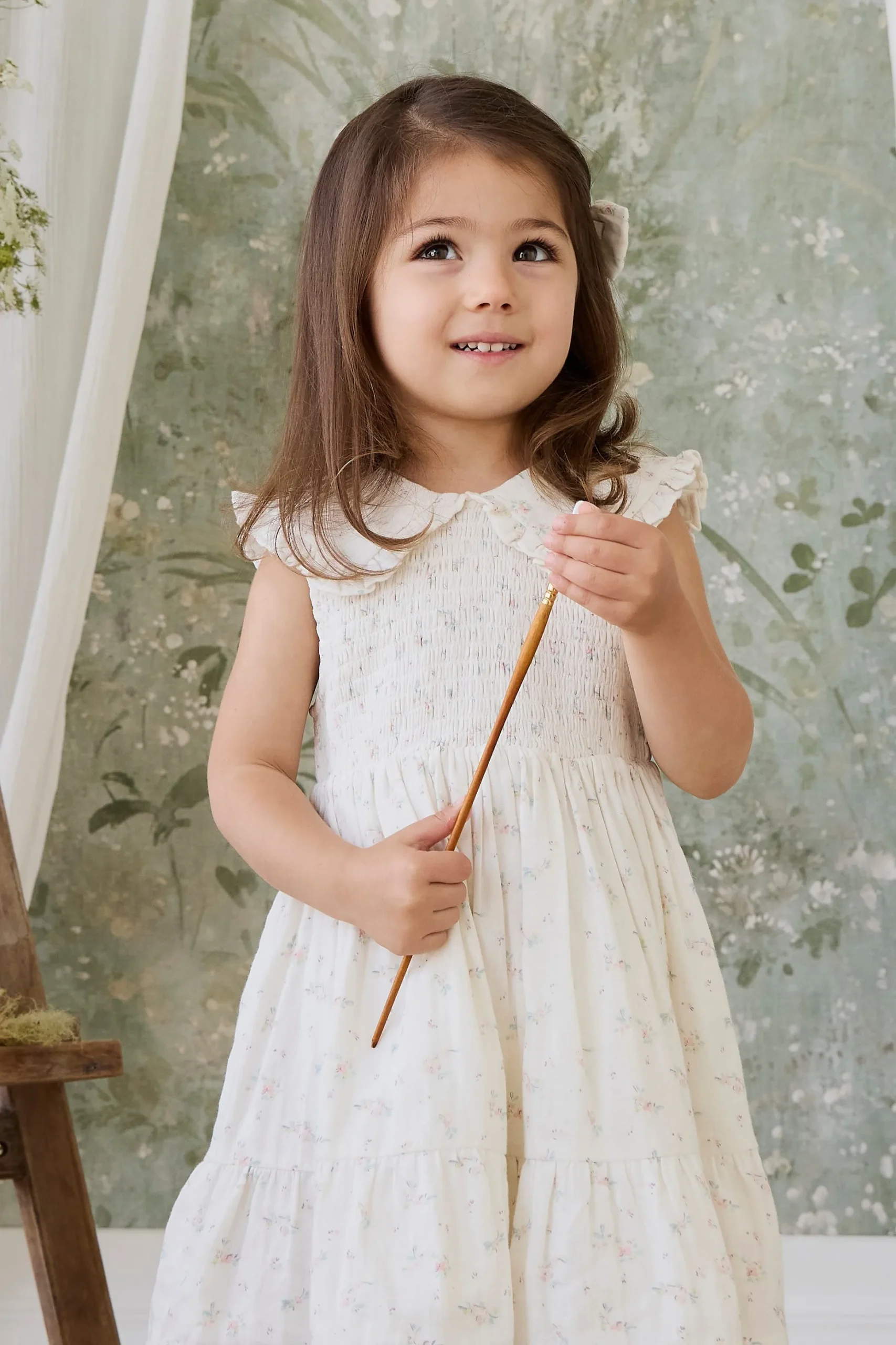 Organic Cotton Muslin Christabel Dress - Solange Snow
