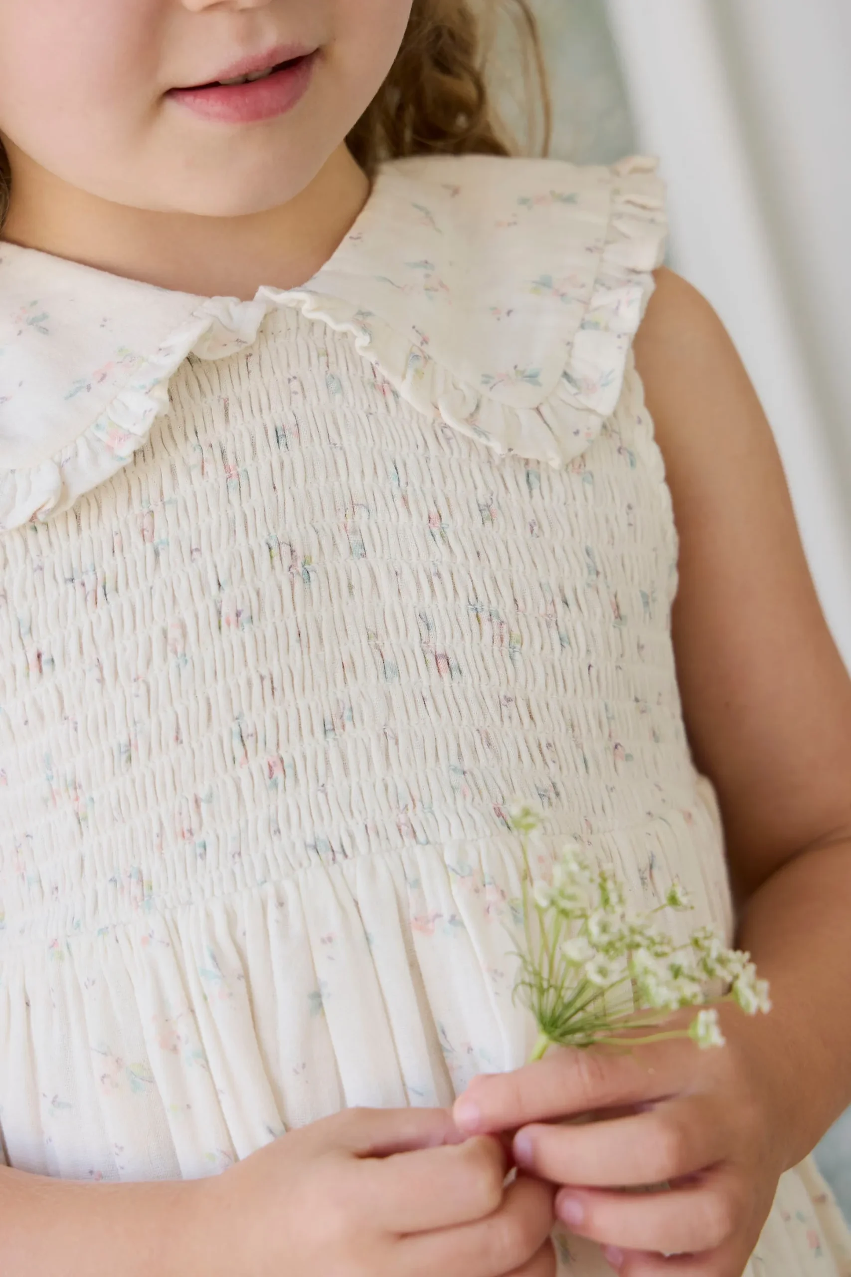 Organic Cotton Muslin Christabel Dress - Solange Snow