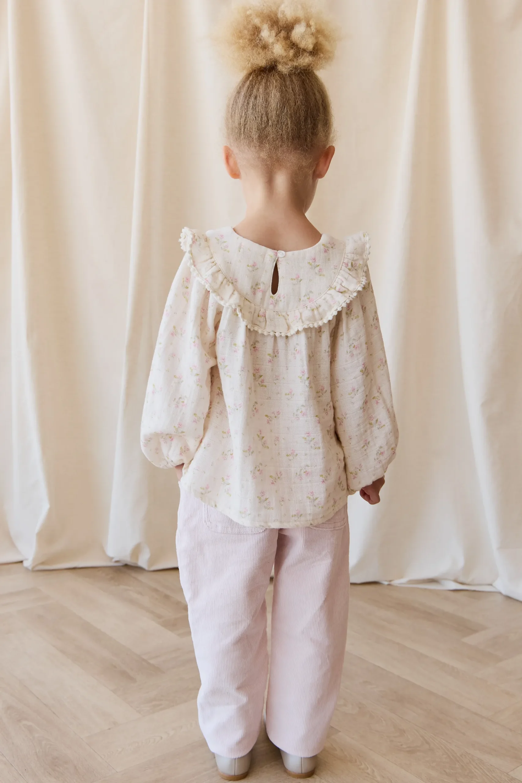 Organic Cotton Muslin Cleo Blouse - Emelia Pink