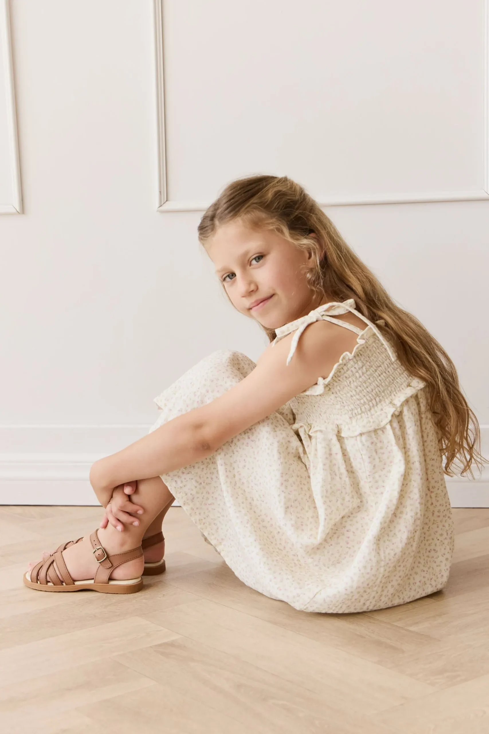 Organic Cotton Muslin Cleo Dress - Pippa Pink