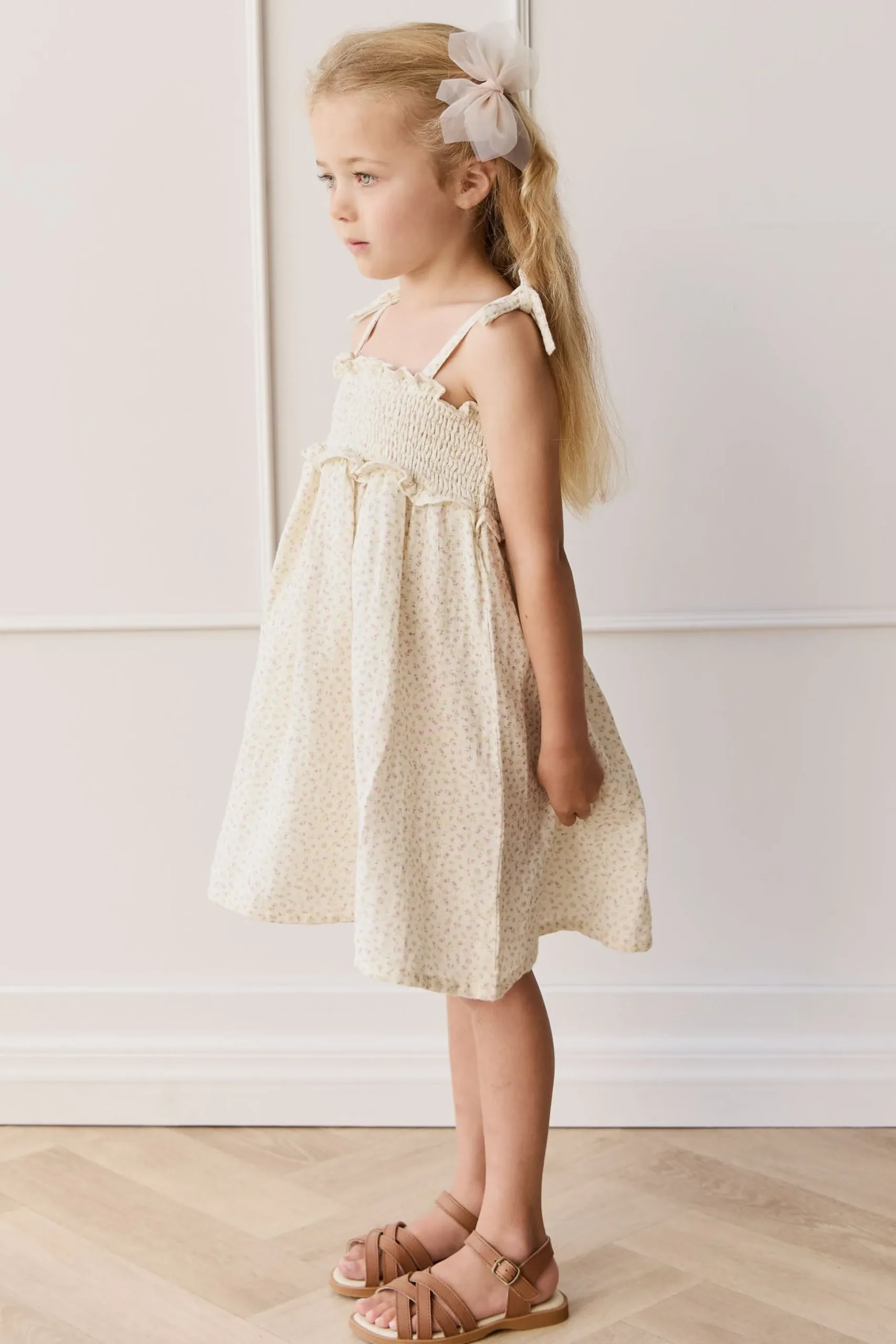 Organic Cotton Muslin Cleo Dress - Pippa Pink