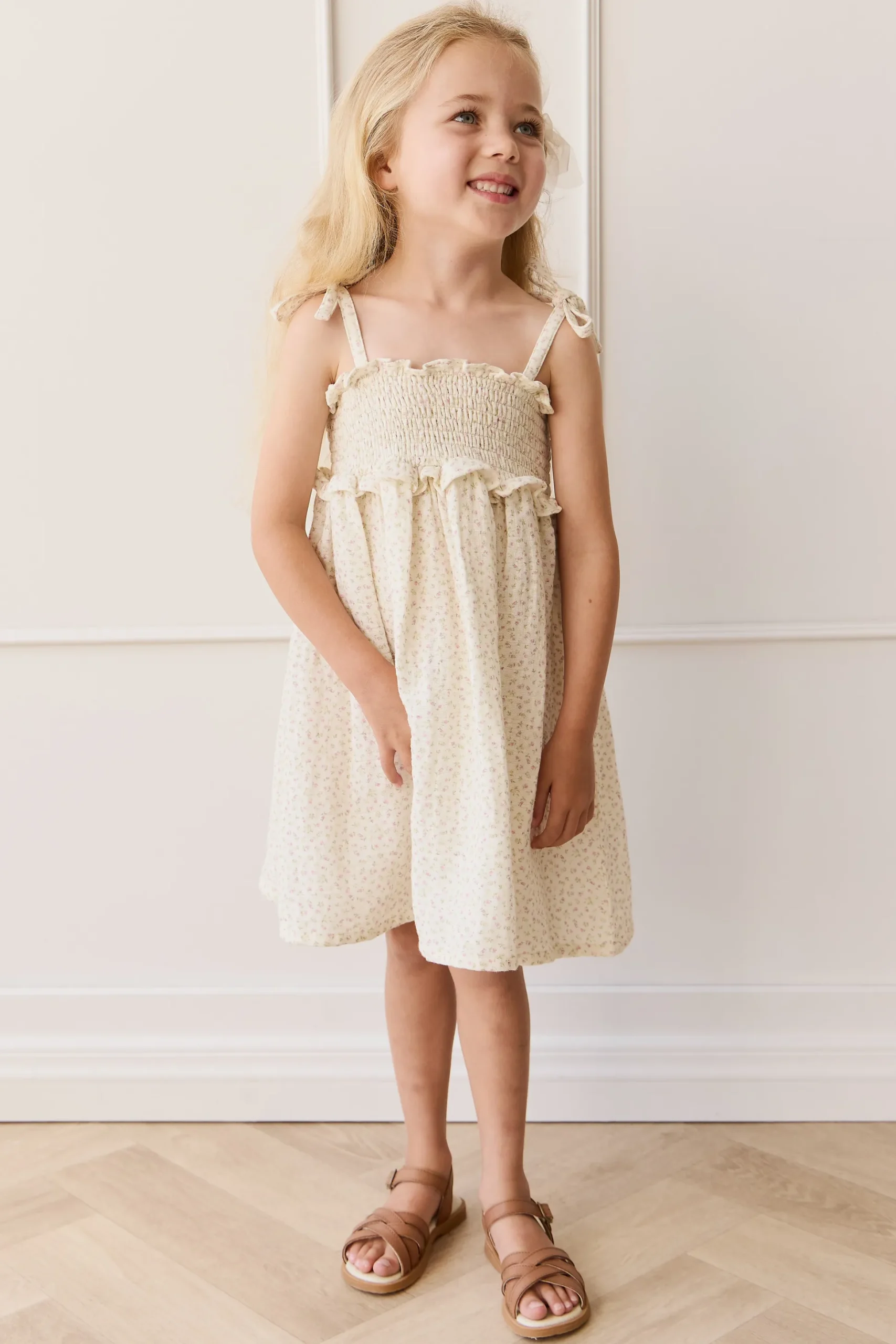 Organic Cotton Muslin Cleo Dress - Pippa Pink