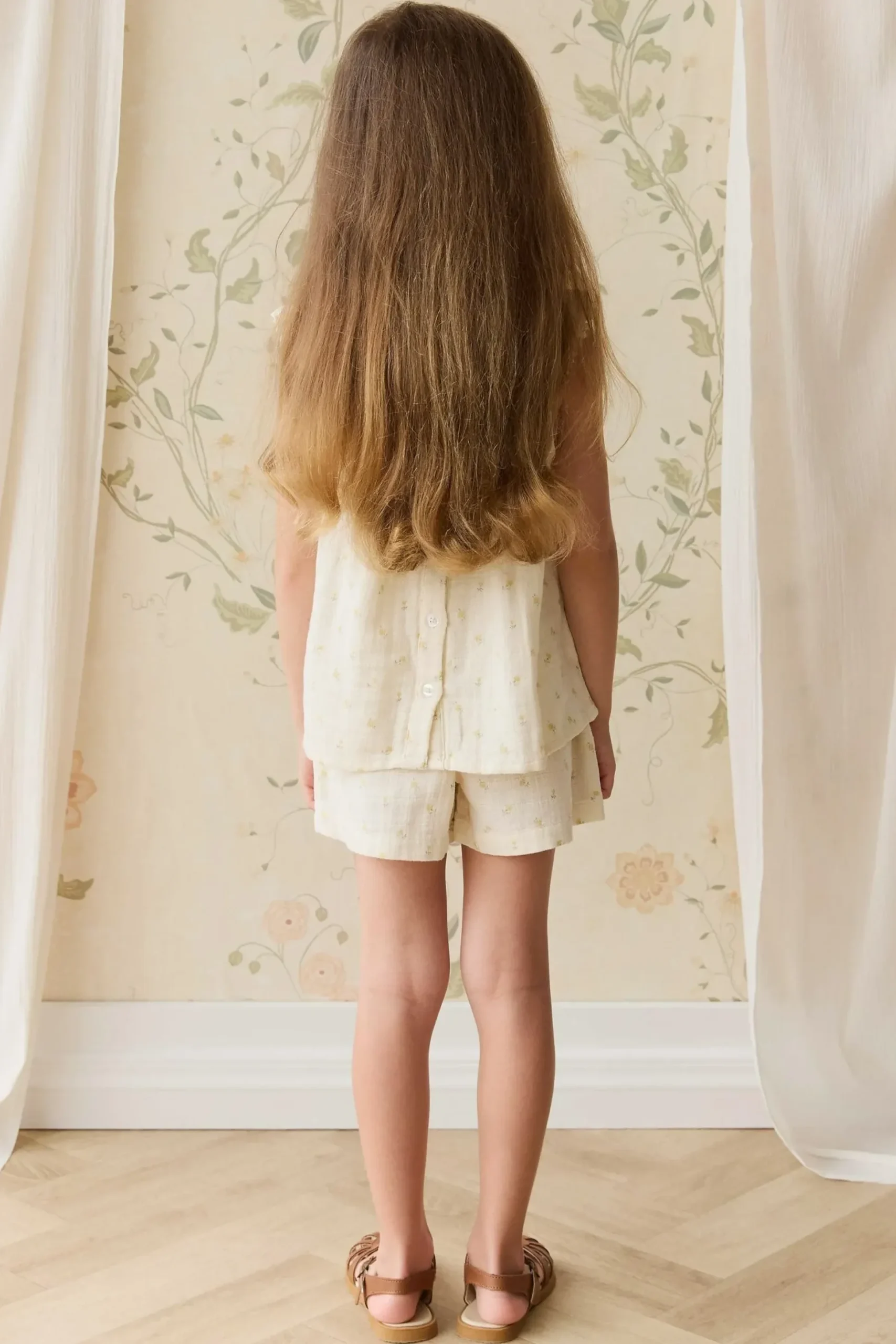 Organic Cotton Muslin Emelia Short - Vintage Ditsy