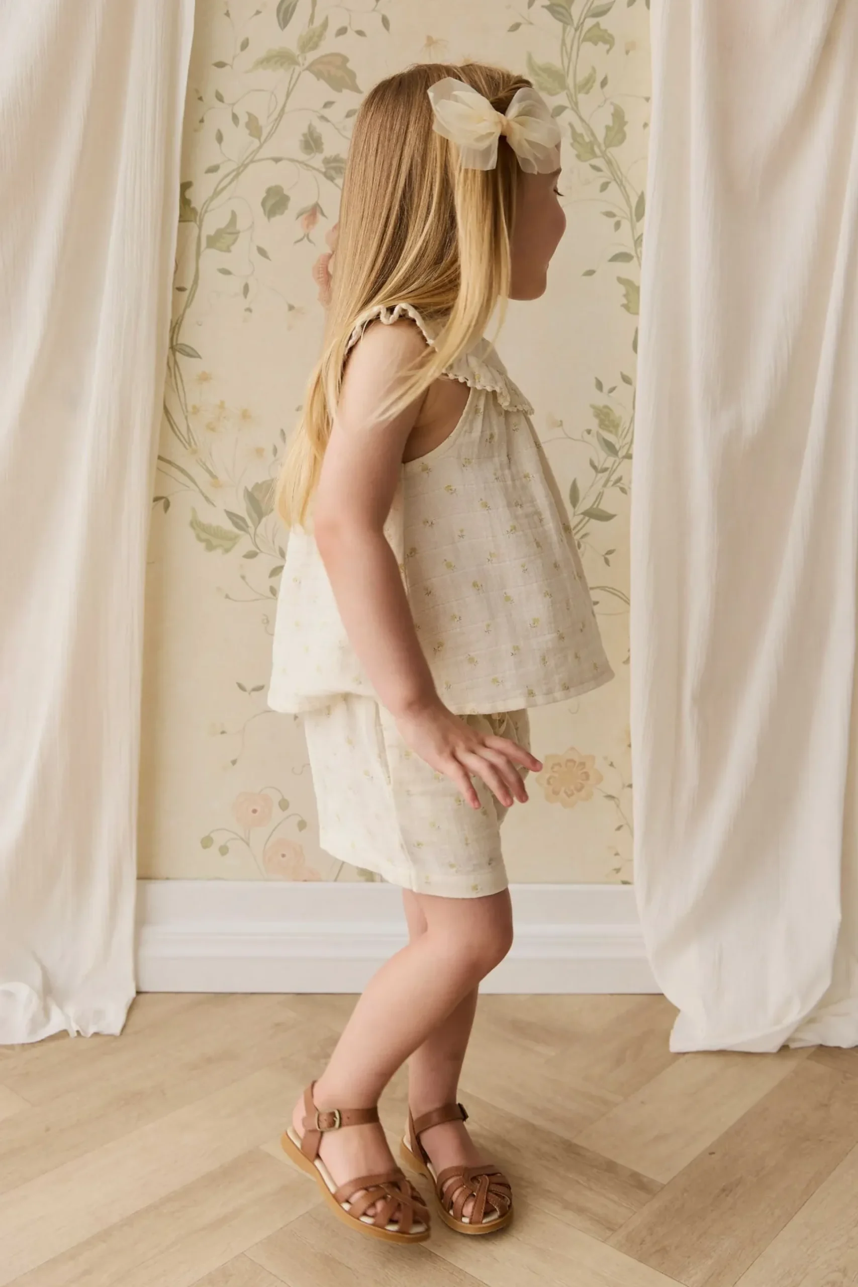 Organic Cotton Muslin Emelia Short - Vintage Ditsy