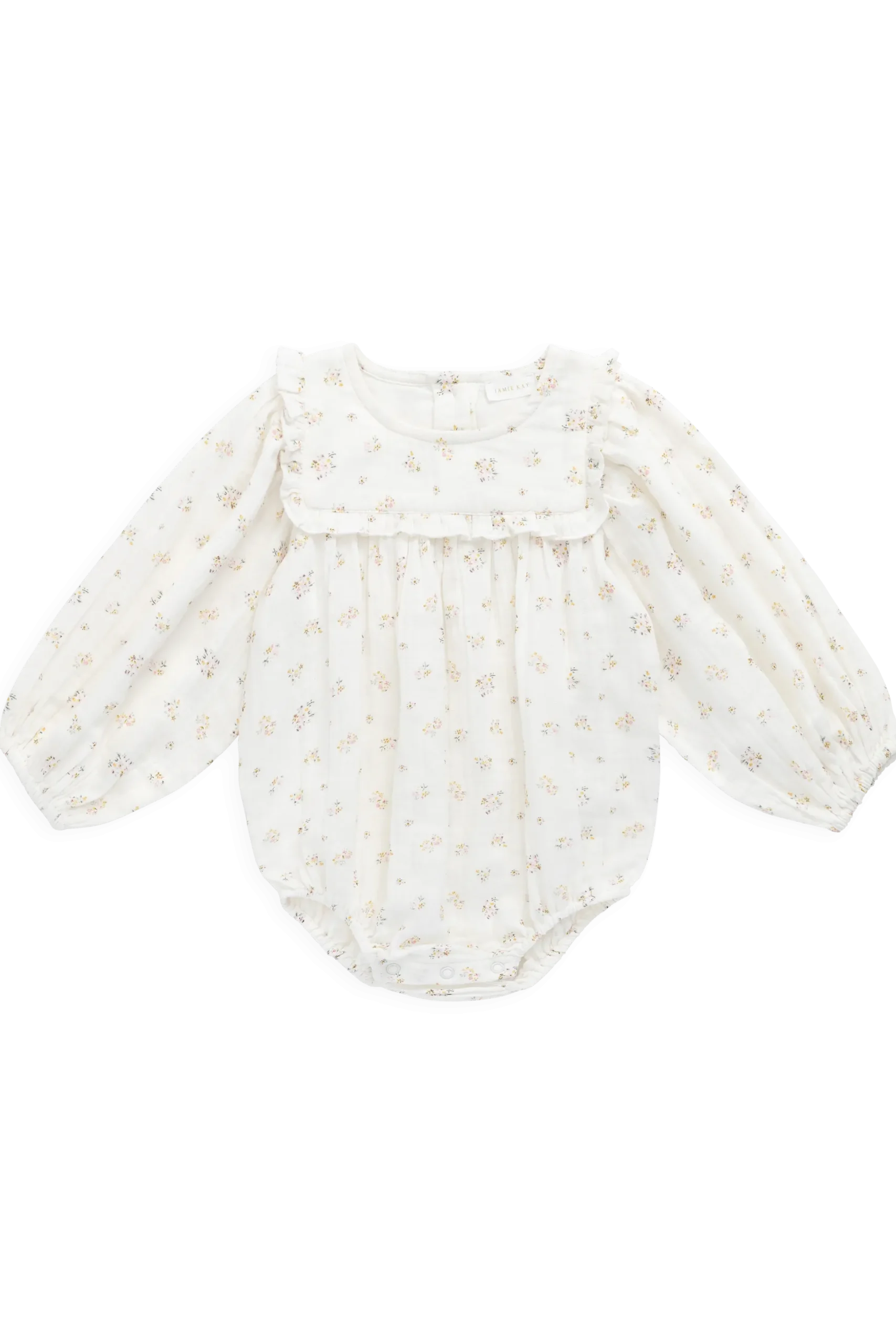 Organic Cotton Muslin Frances Playsuit-Ayla Whisper