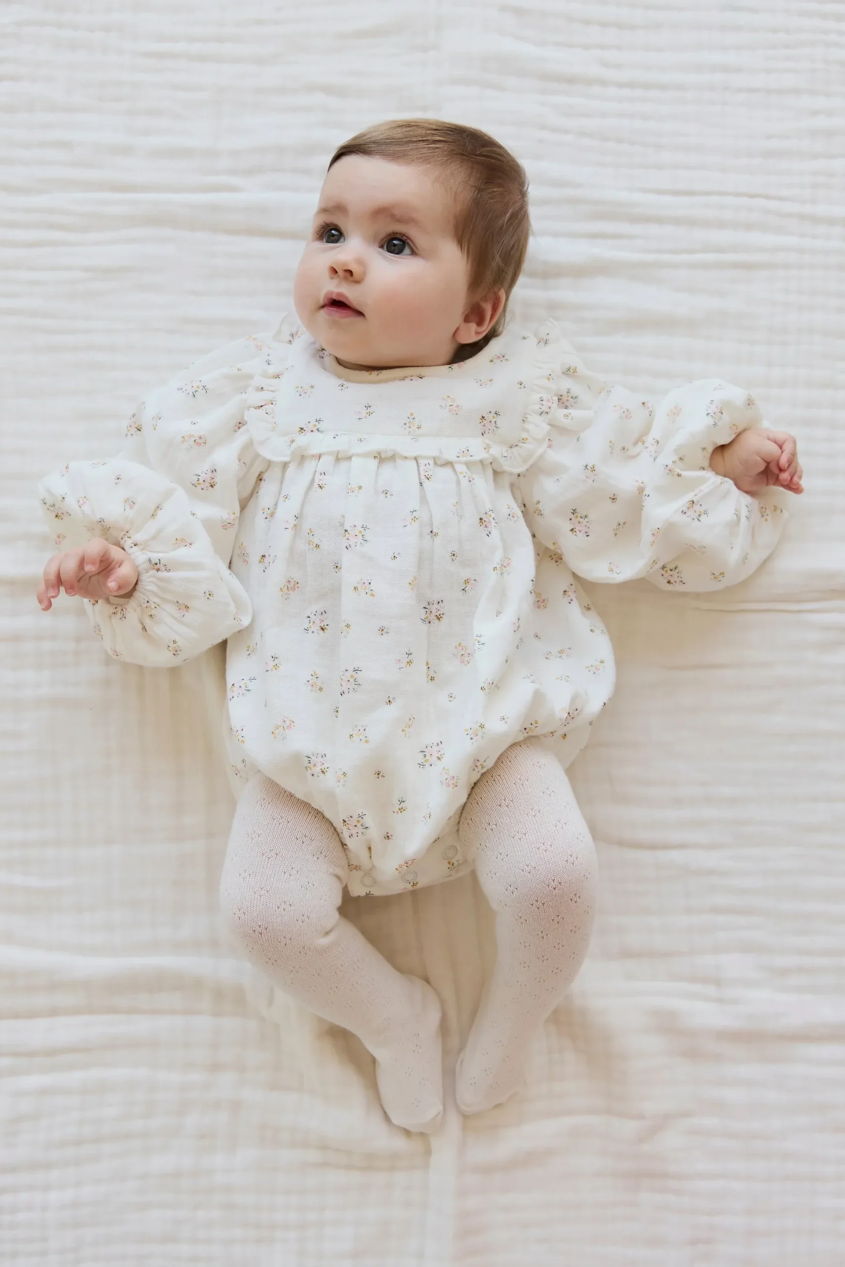 Organic Cotton Muslin Frances Playsuit-Ayla Whisper