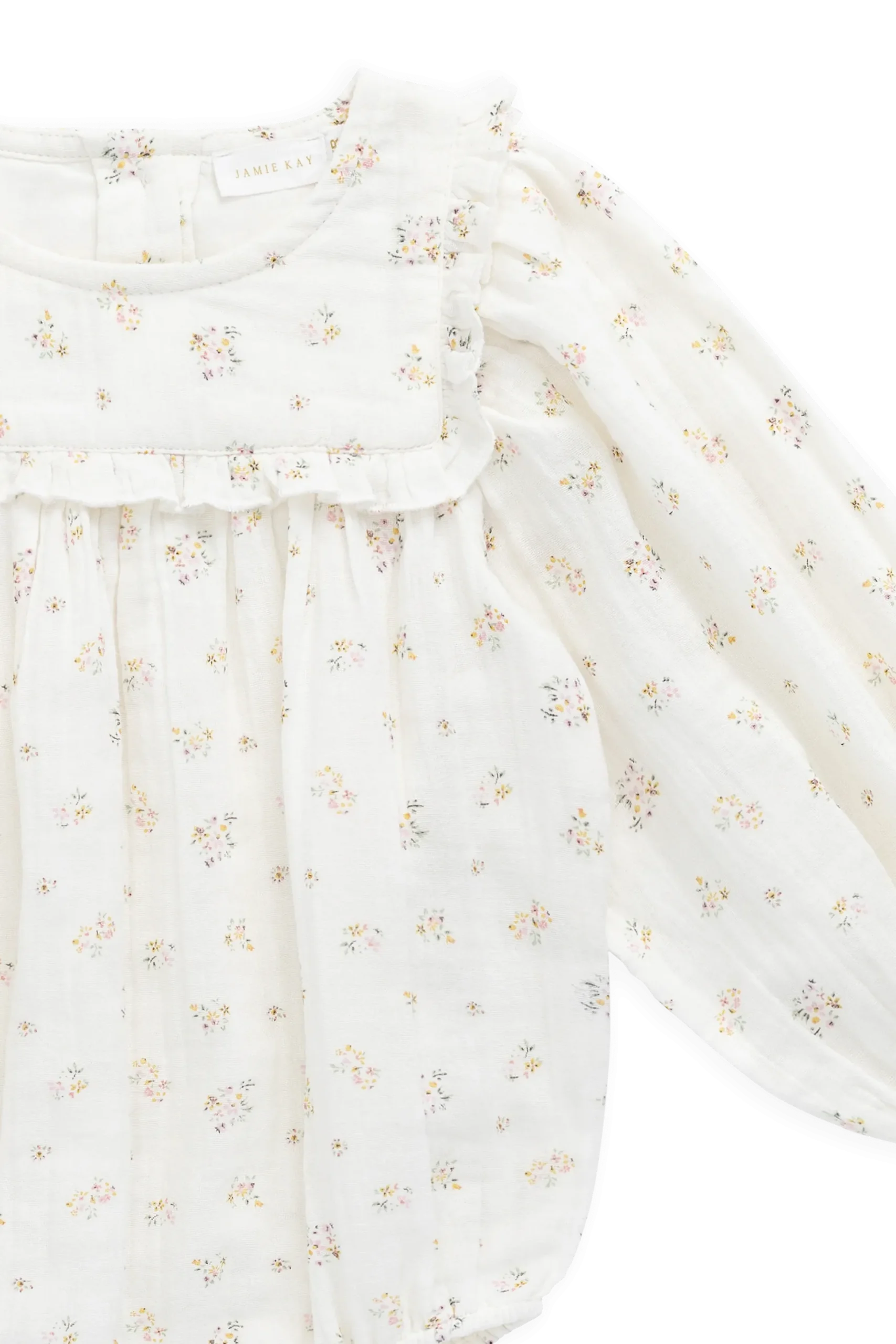 Organic Cotton Muslin Frances Playsuit-Ayla Whisper