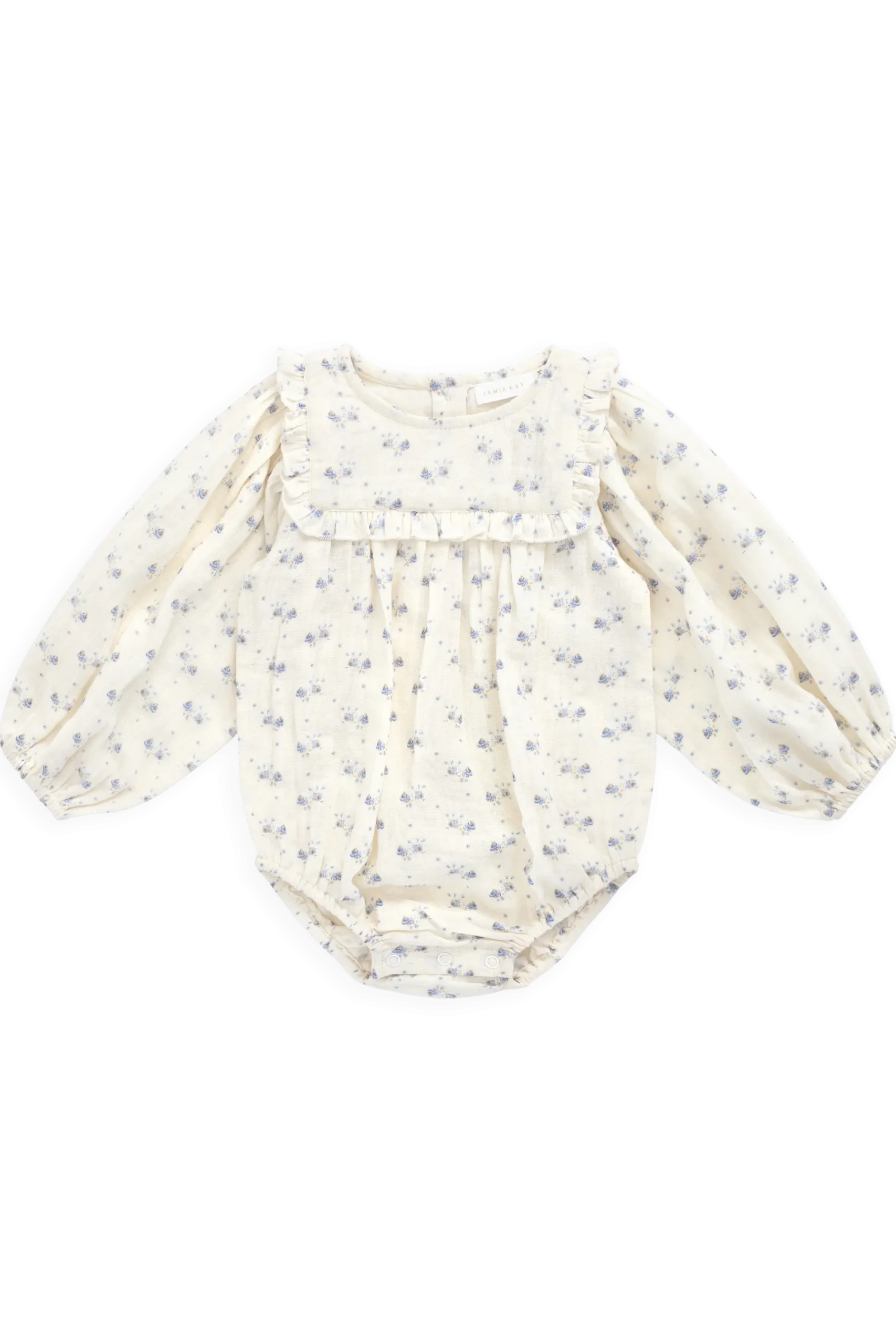 Organic Cotton Muslin Frances Playsuit-Molly Blue