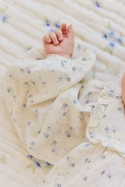 Organic Cotton Muslin Frances Playsuit-Molly Blue