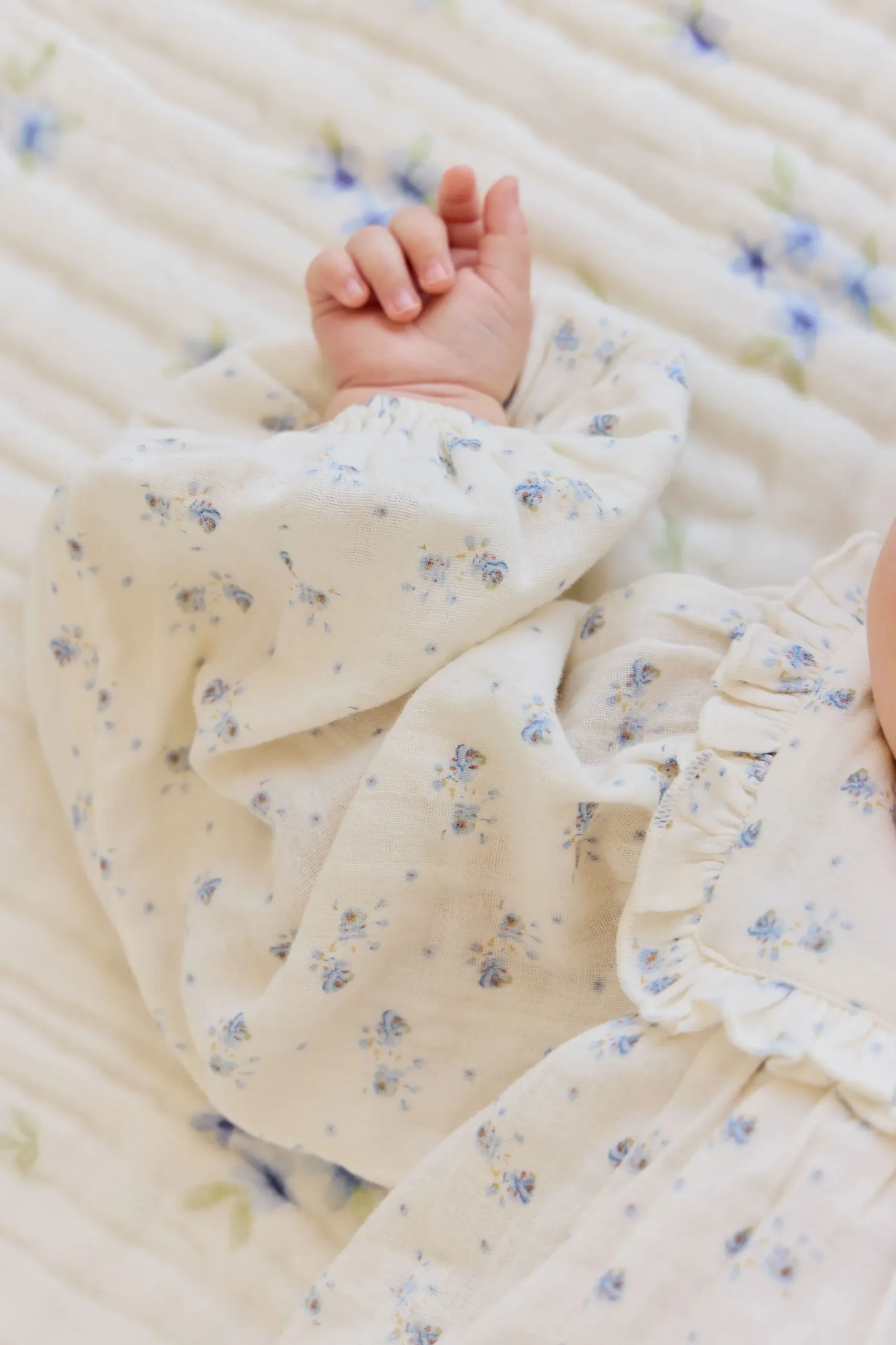Organic Cotton Muslin Frances Playsuit-Molly Blue