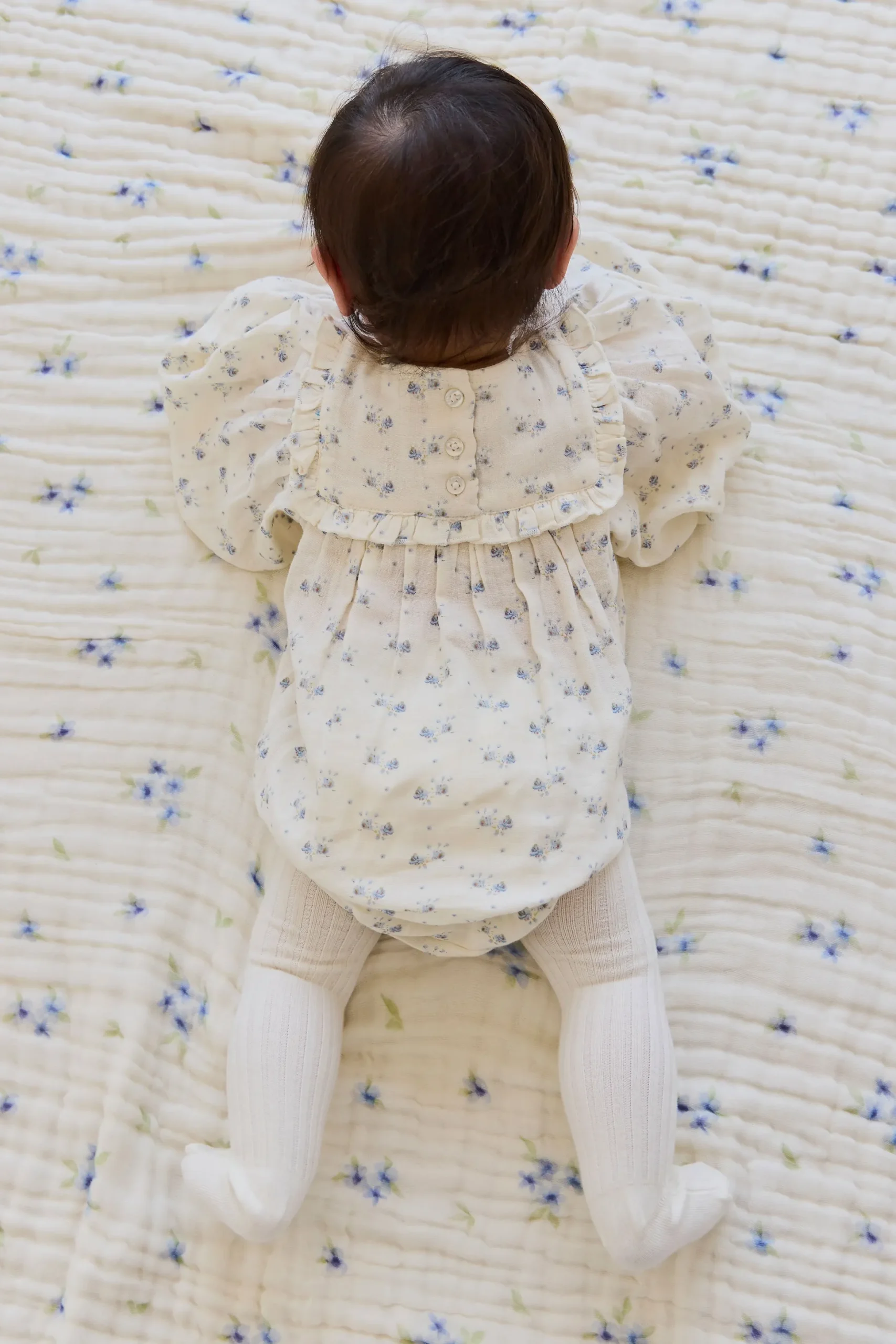Organic Cotton Muslin Frances Playsuit-Molly Blue