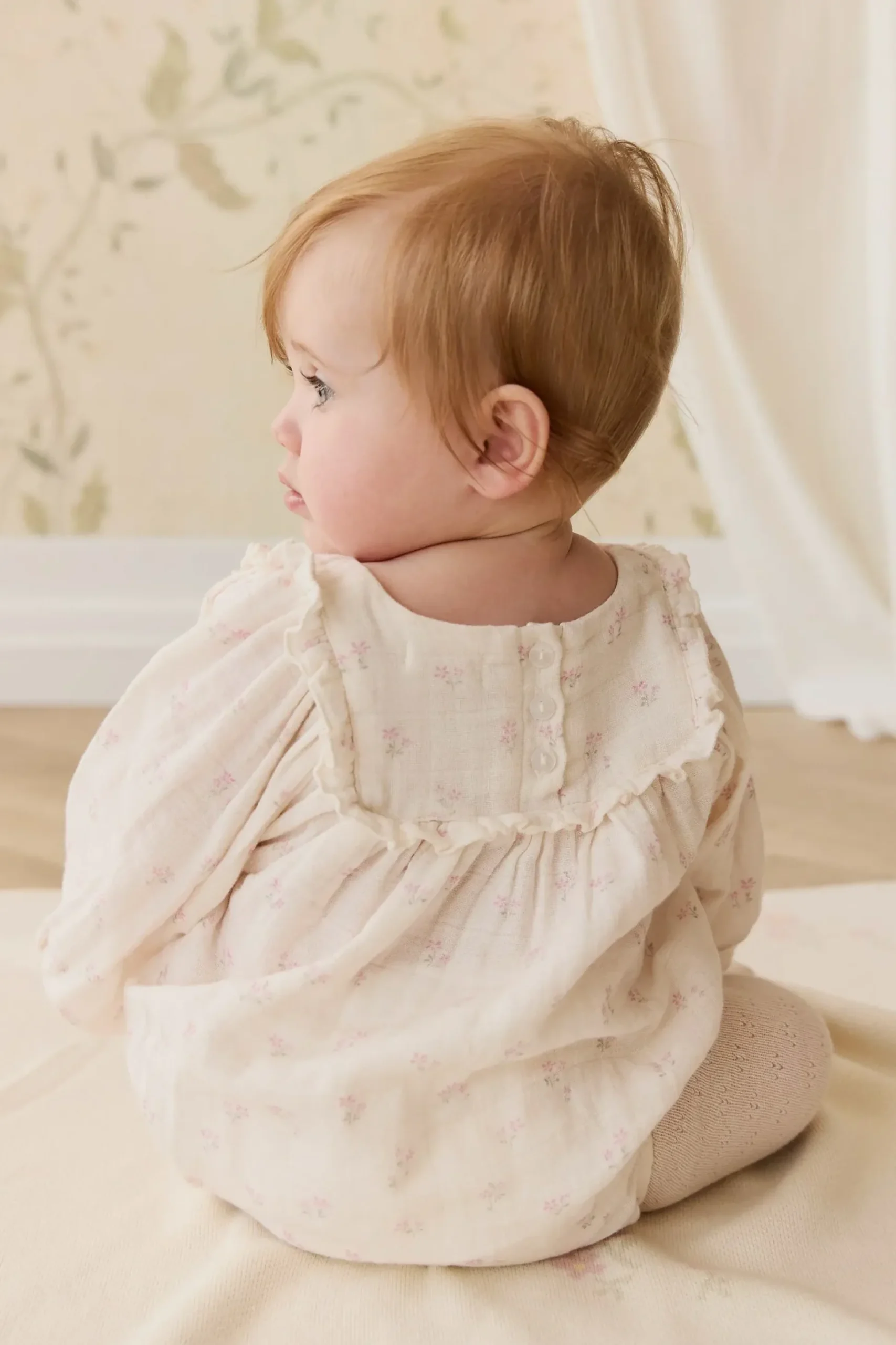 Organic Cotton Muslin Frances Playsuit - Pauline Pink