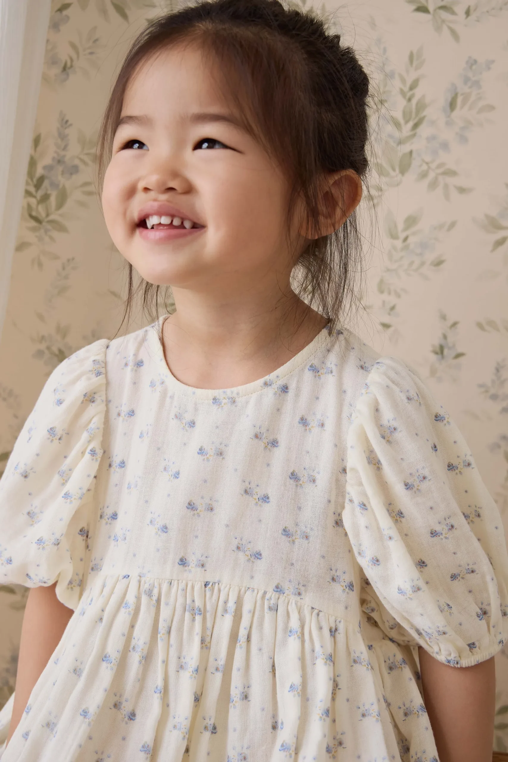 Organic Cotton Muslin Frannie Dress-Molly Blue
