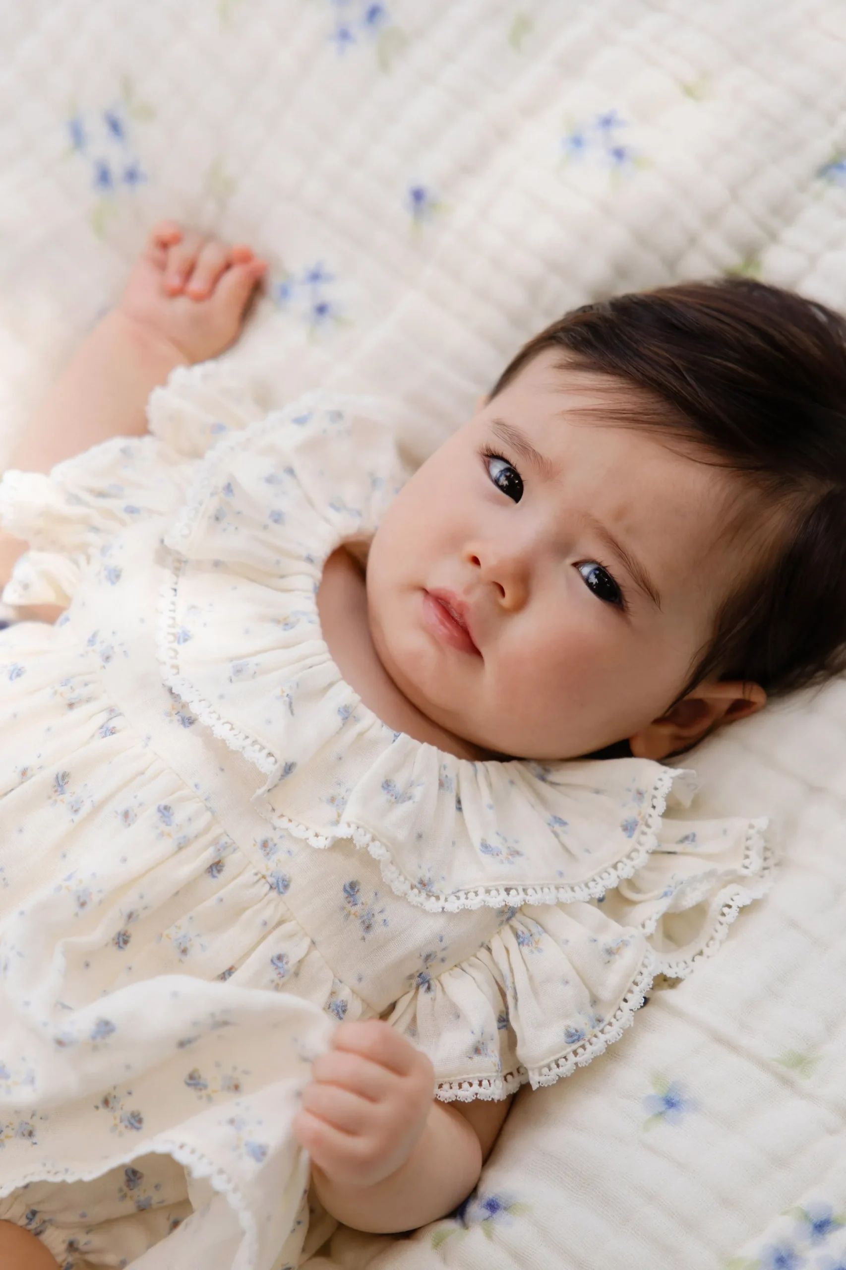 Organic Cotton Muslin Frannie Playsuit-Molly Blue