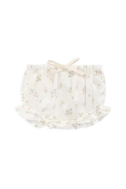 Organic Cotton Muslin Frill Bloomer - Ayla Whisper
