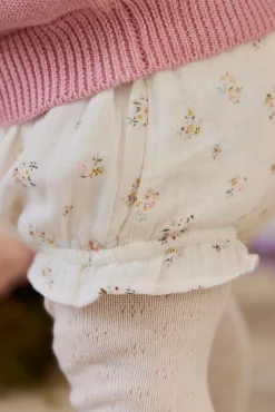 Organic Cotton Muslin Frill Bloomer - Ayla Whisper