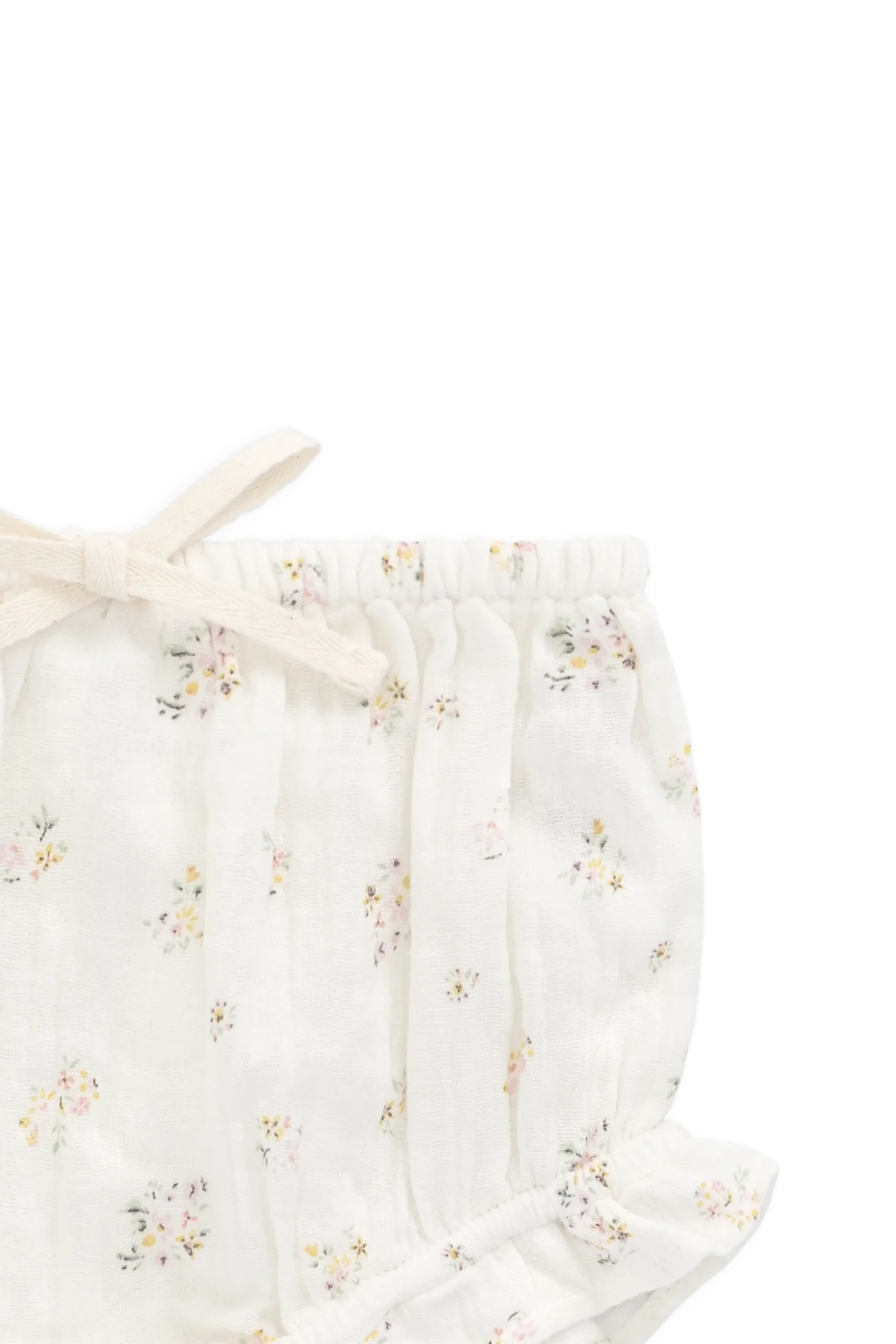 Organic Cotton Muslin Frill Bloomer - Ayla Whisper