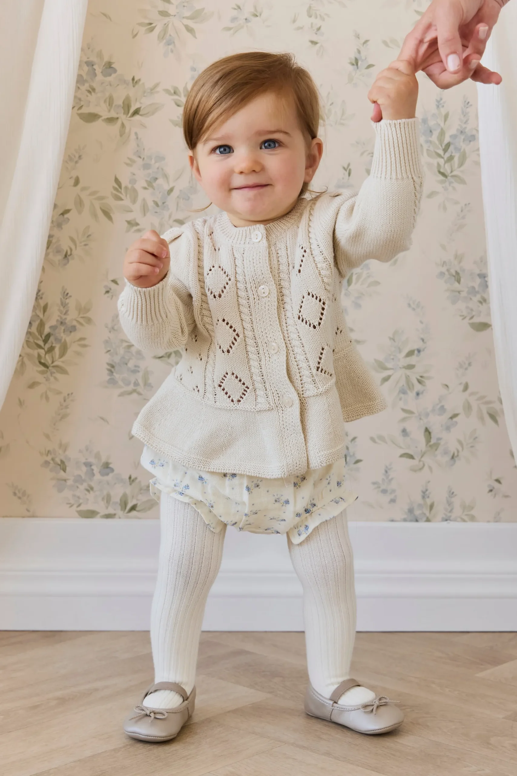 Organic Cotton Muslin Frill Bloomer-Molly Blue