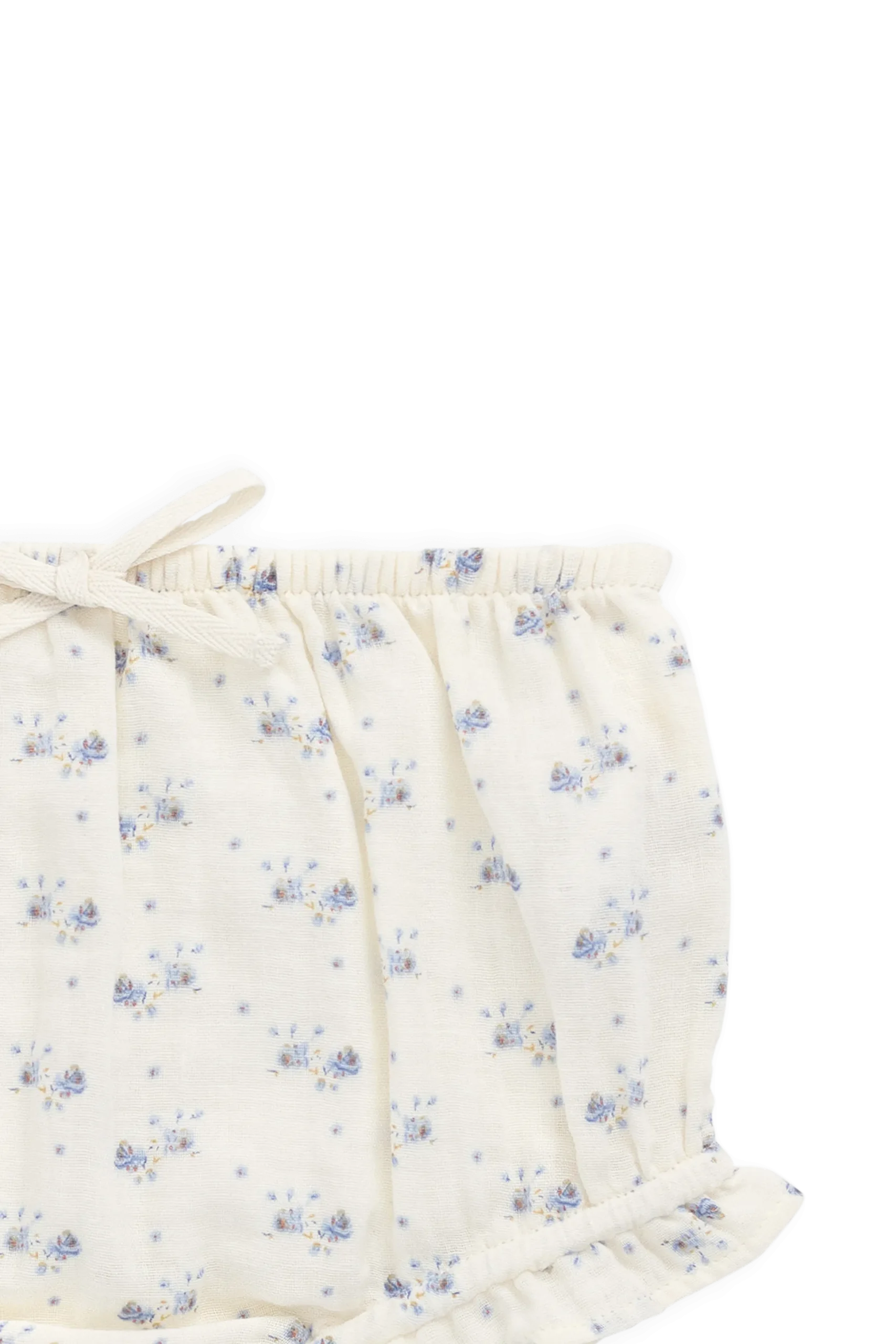 Organic Cotton Muslin Frill Bloomer-Molly Blue