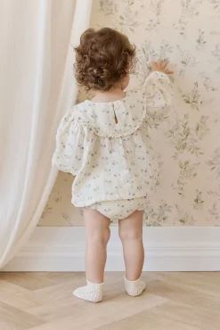 Organic Cotton Muslin Frill Bloomer-Molly Blue