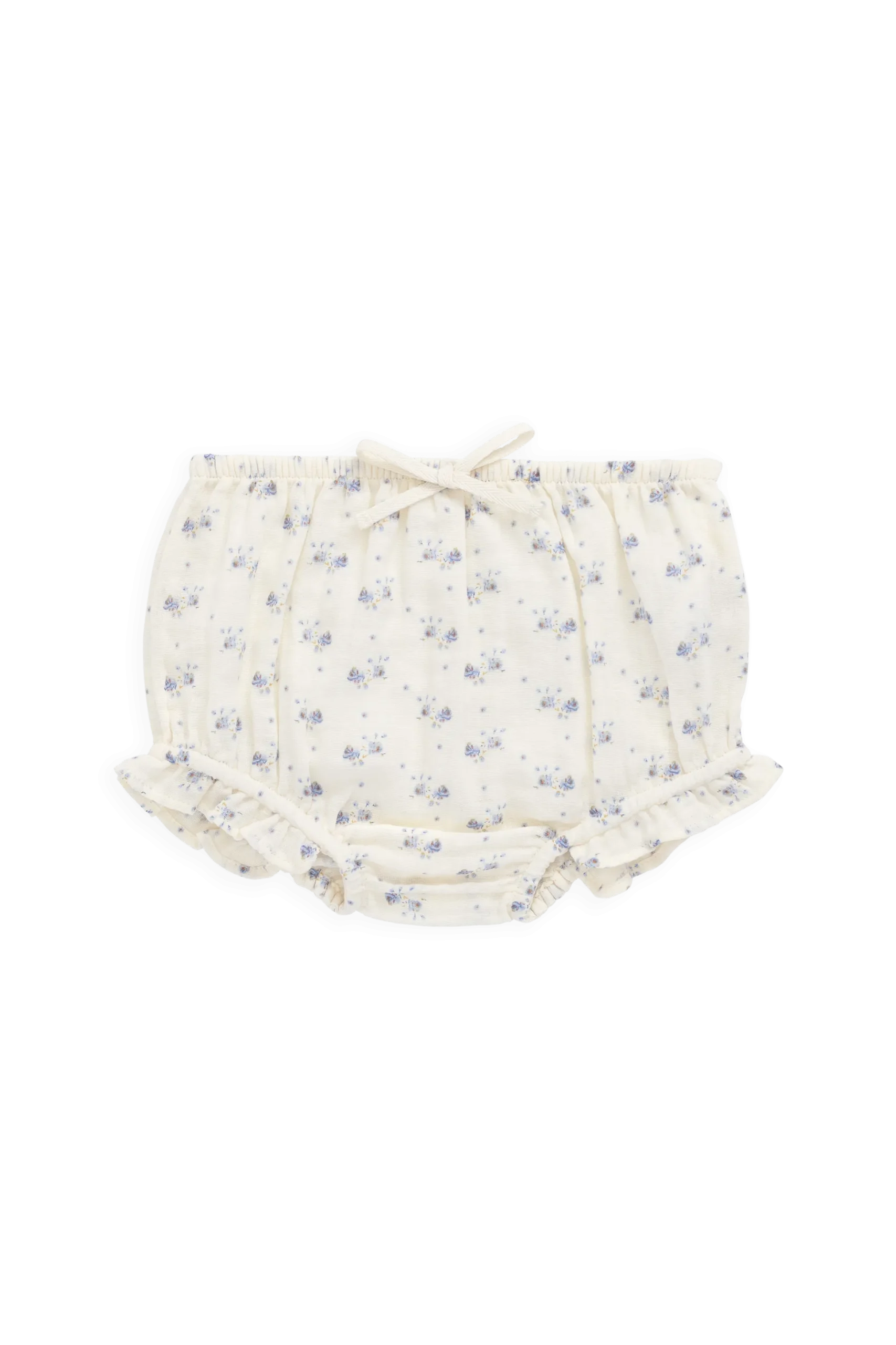 Organic Cotton Muslin Frill Bloomer-Molly Blue