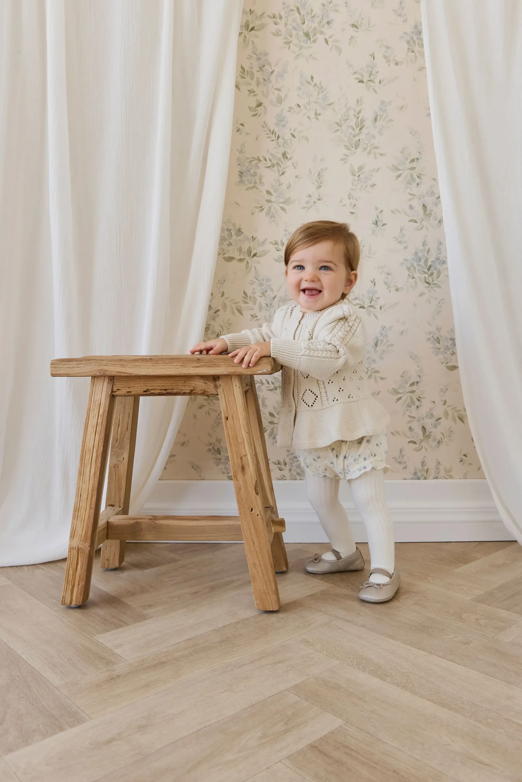 Organic Cotton Muslin Frill Bloomer-Molly Blue