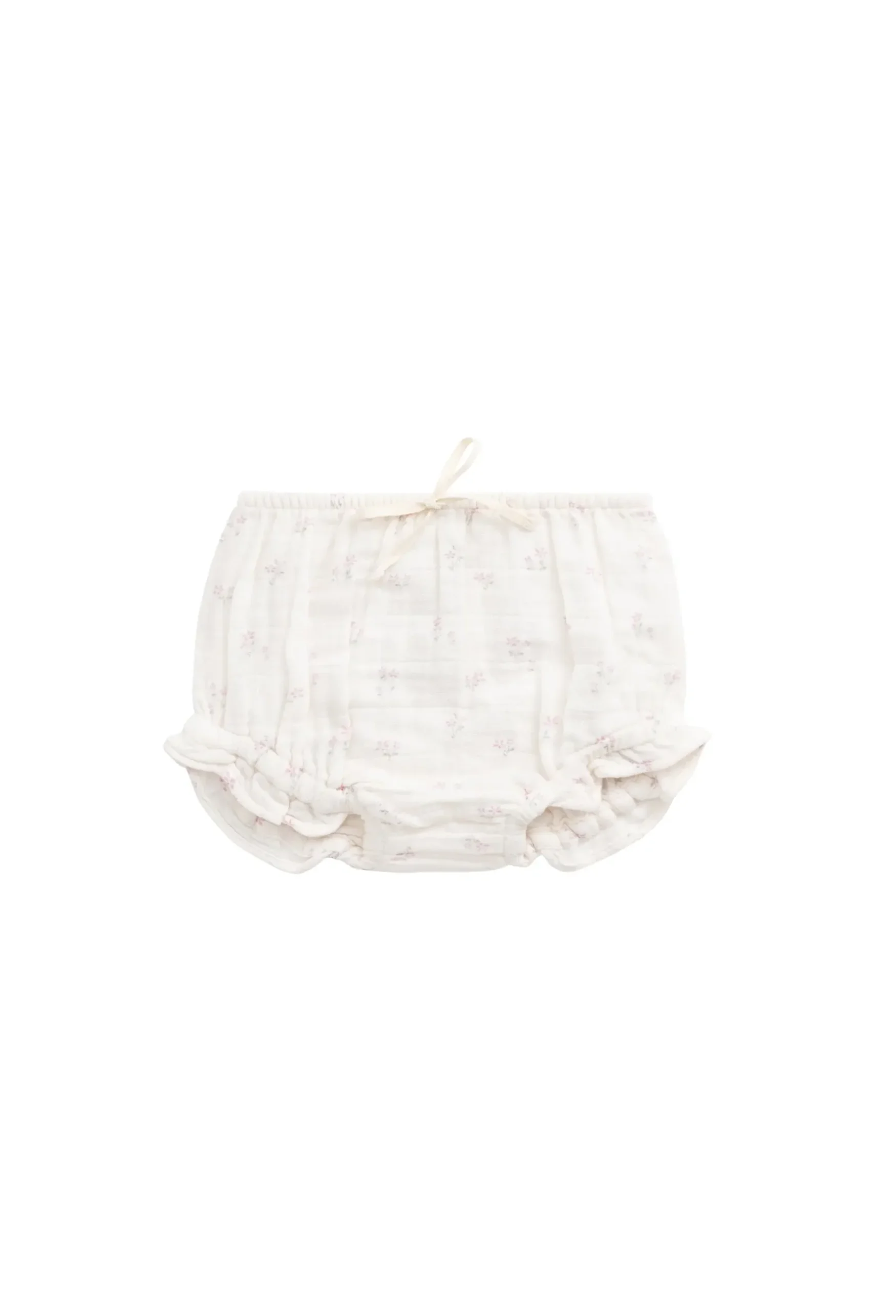 Organic Cotton Muslin Frill Bloomer - Pauline Pink