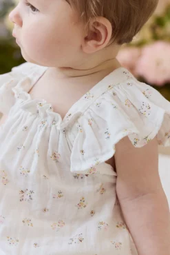 Organic Cotton Muslin Harriet Playsuit - Ayla Whisper
