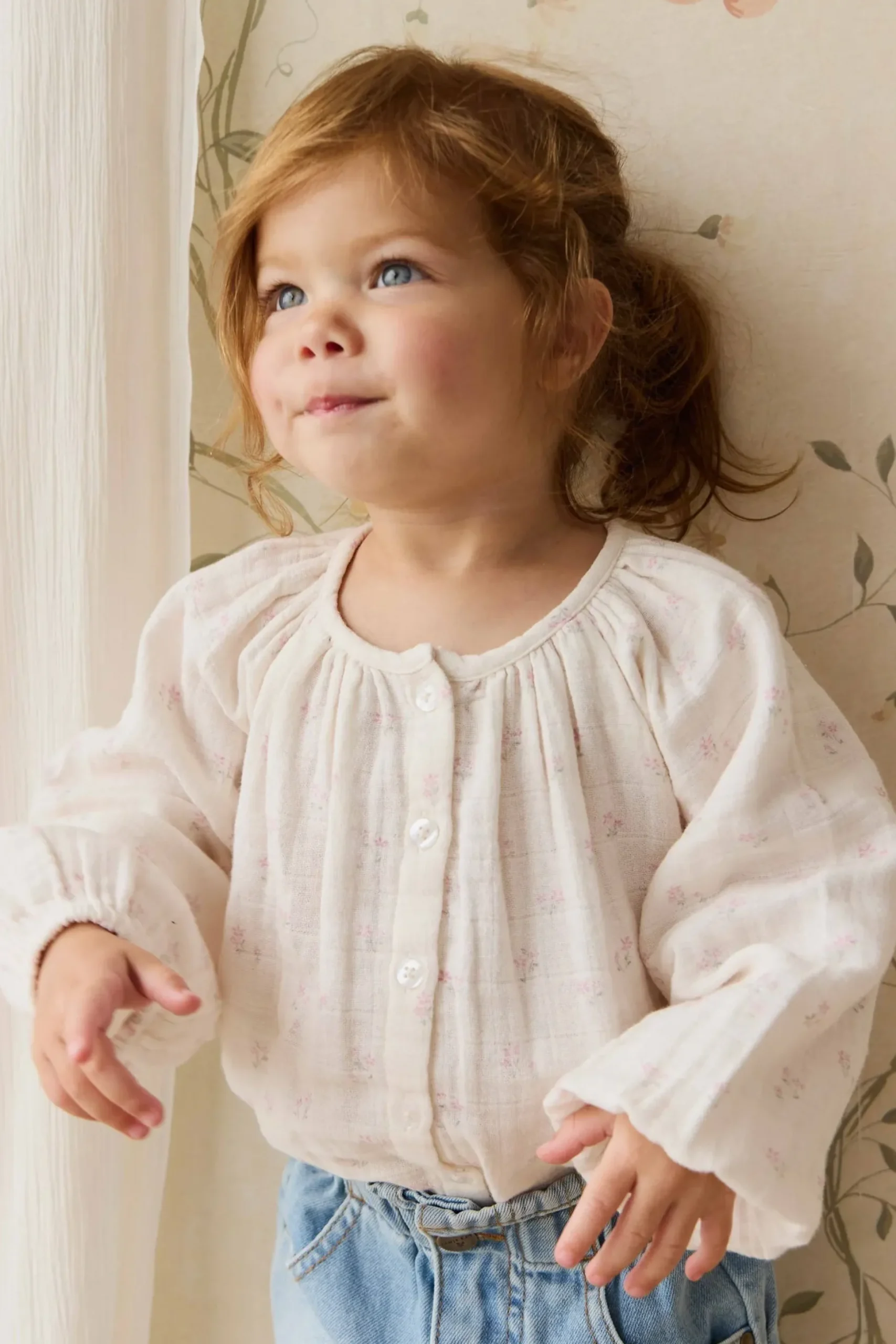 Organic Cotton Muslin Heather Blouse - Pauline Pink