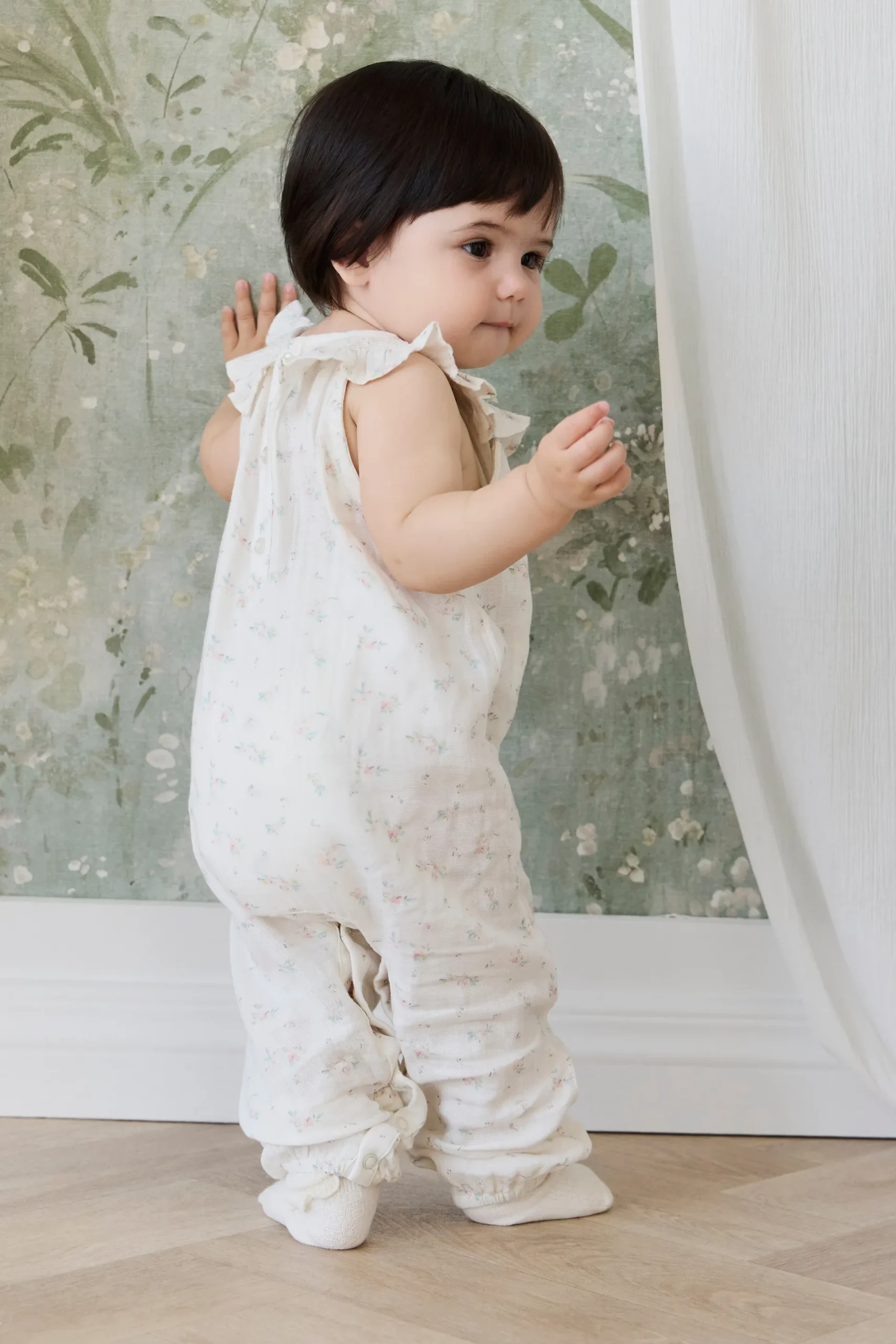 Organic Cotton Muslin Kodi Playsuit - Solange Snow