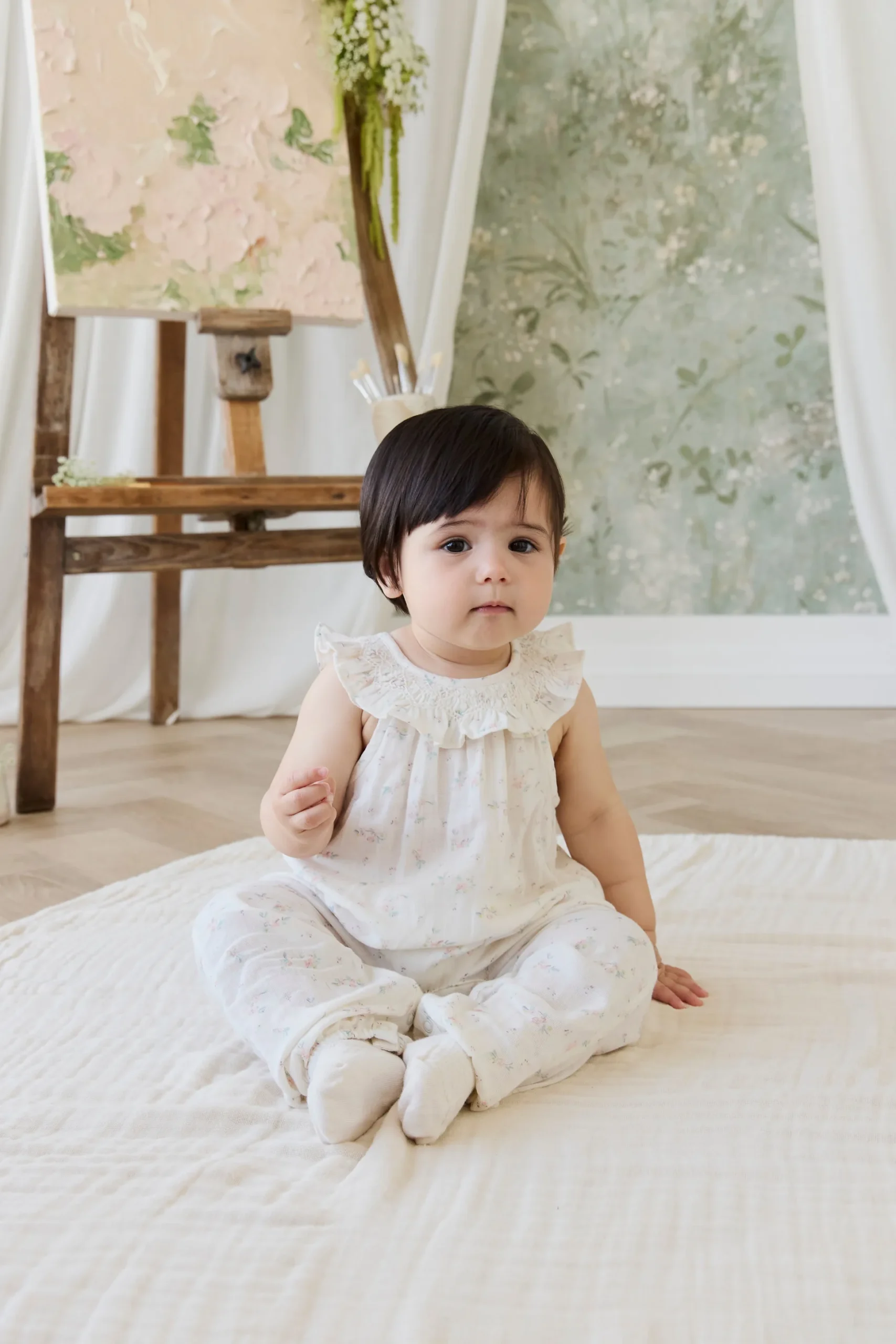 Organic Cotton Muslin Kodi Playsuit - Solange Snow